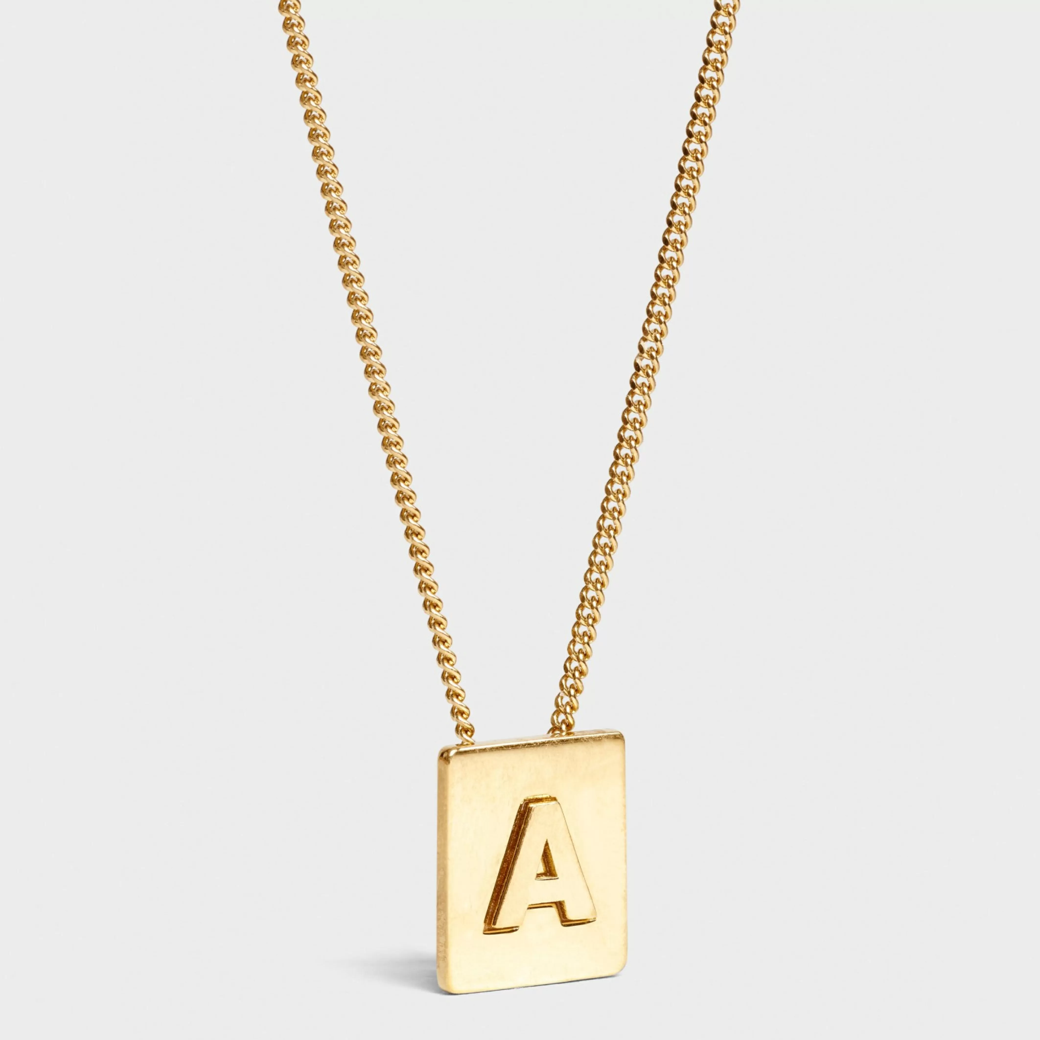 Alphabet A Necklace in Brass with Gold finish^CELINE Outlet