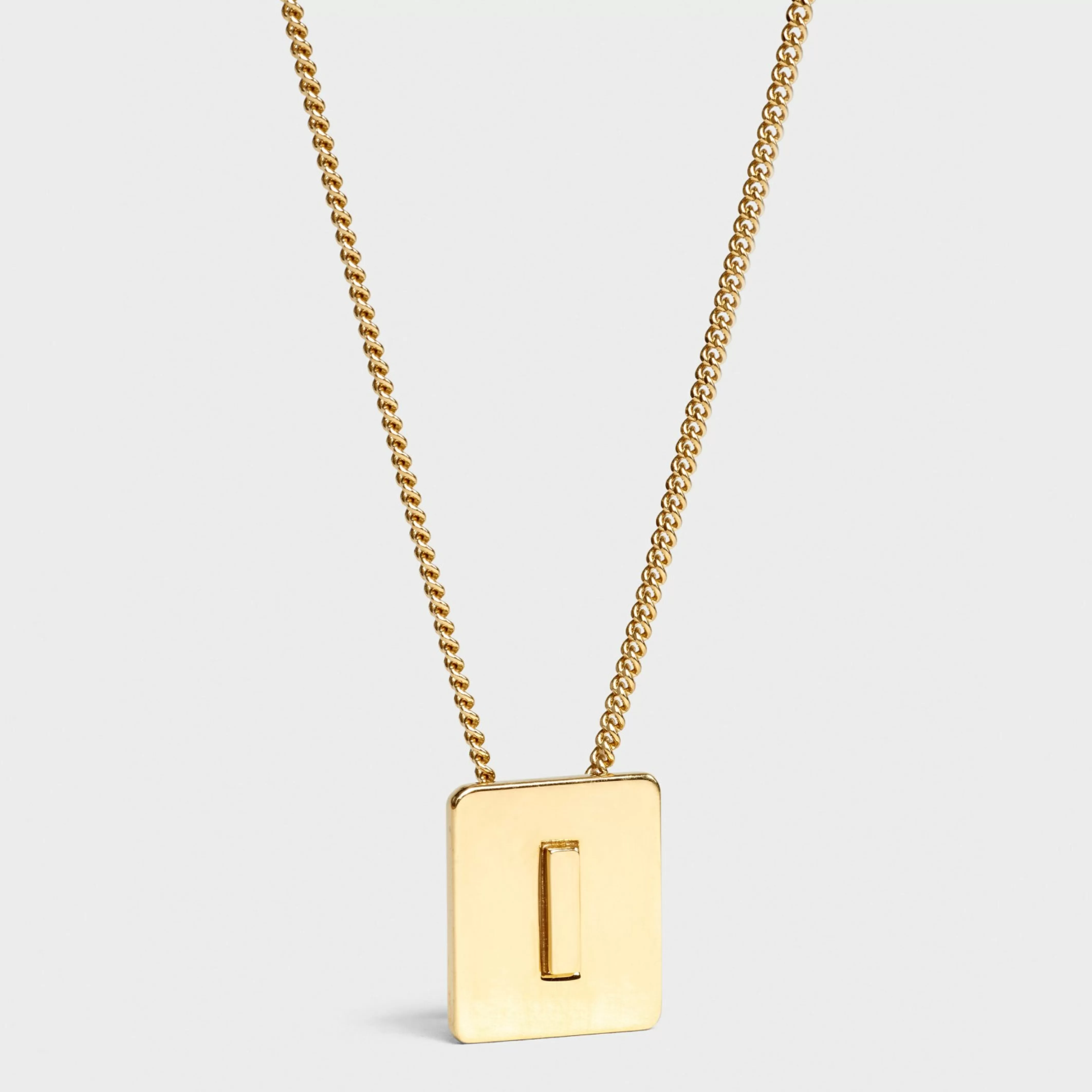 Alphabet I Necklace in Brass with Gold finish^CELINE Cheap