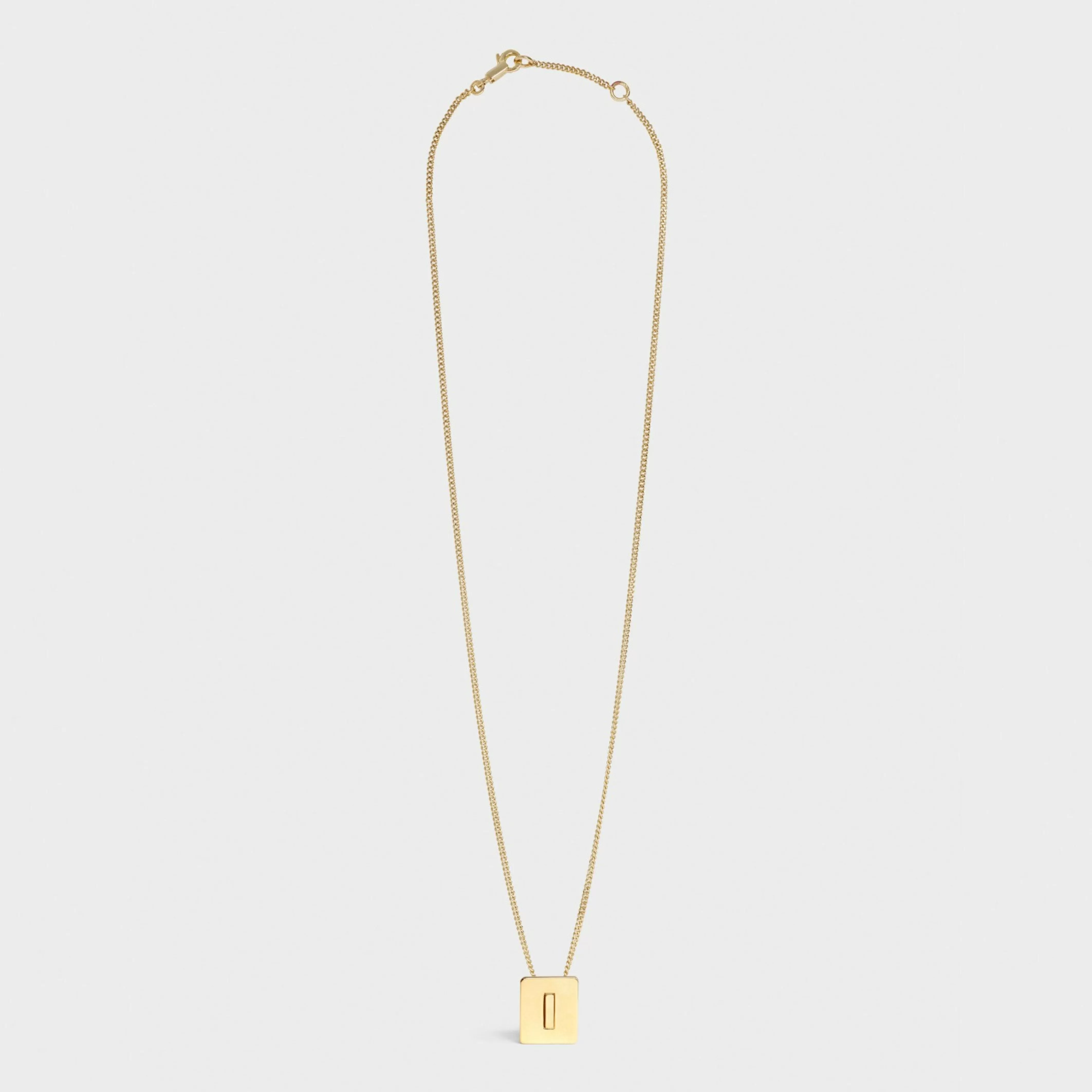 Alphabet I Necklace in Brass with Gold finish^CELINE Cheap