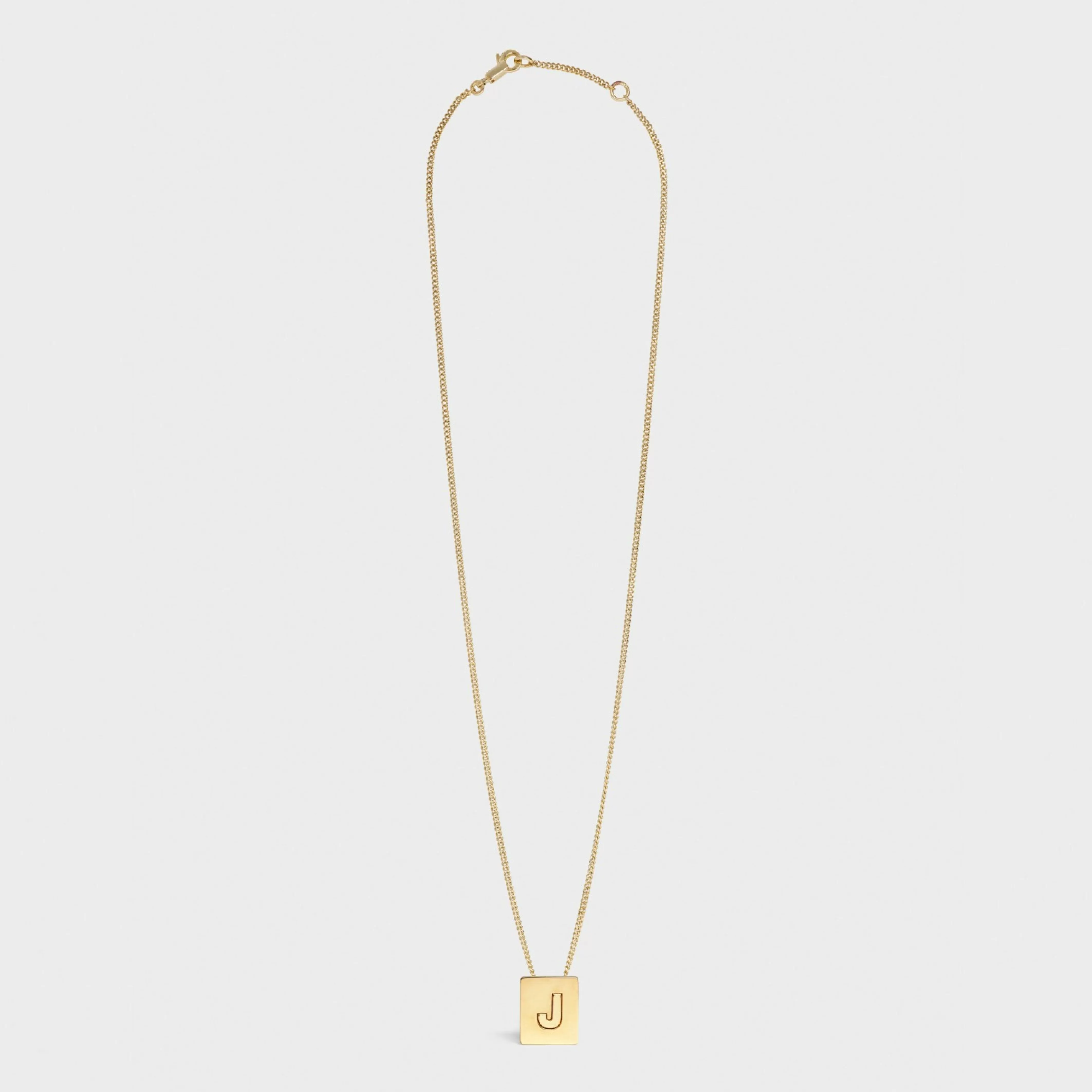 Alphabet J Necklace in Brass with Gold finish^CELINE Cheap