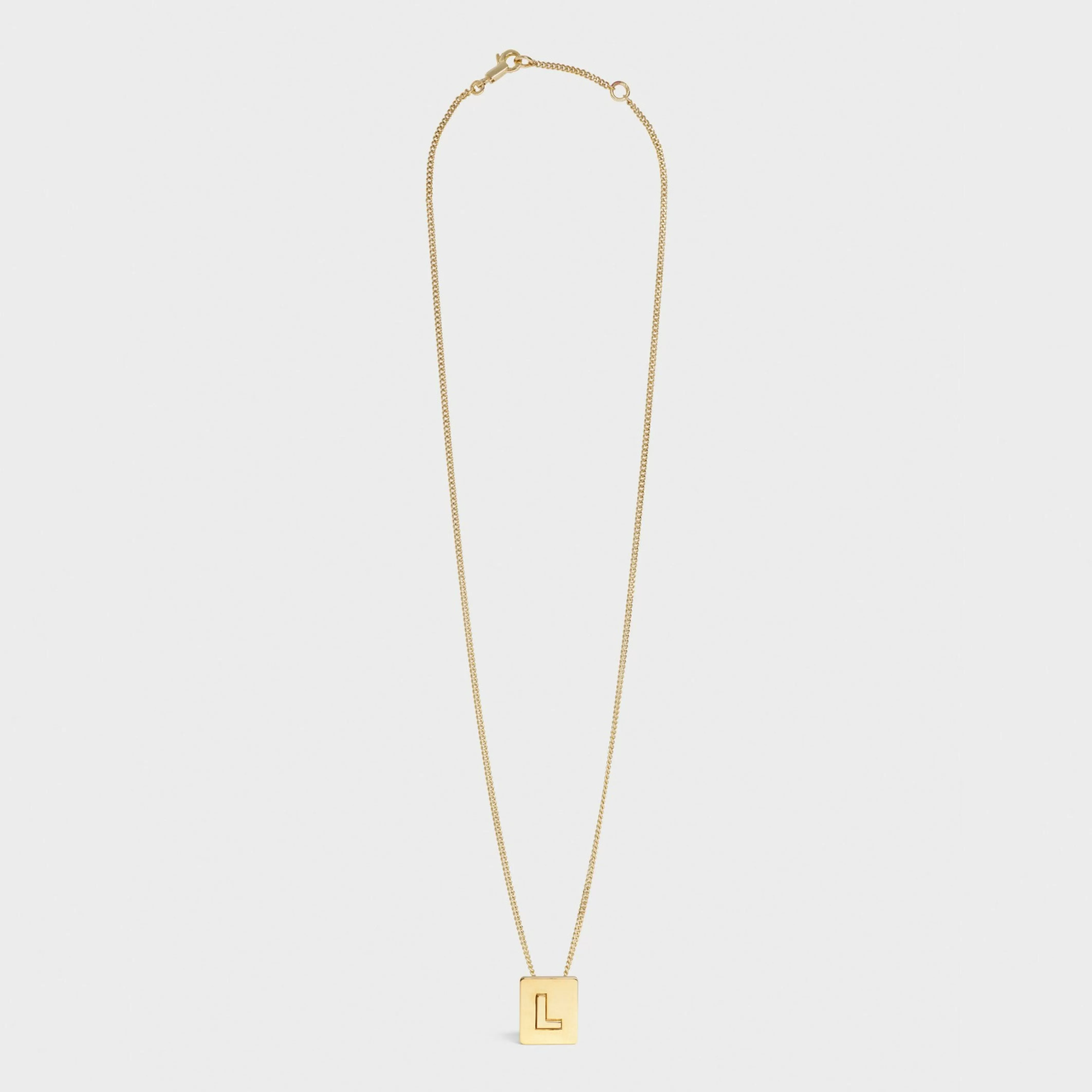 Alphabet L Necklace in Brass with Gold finish^CELINE Fashion