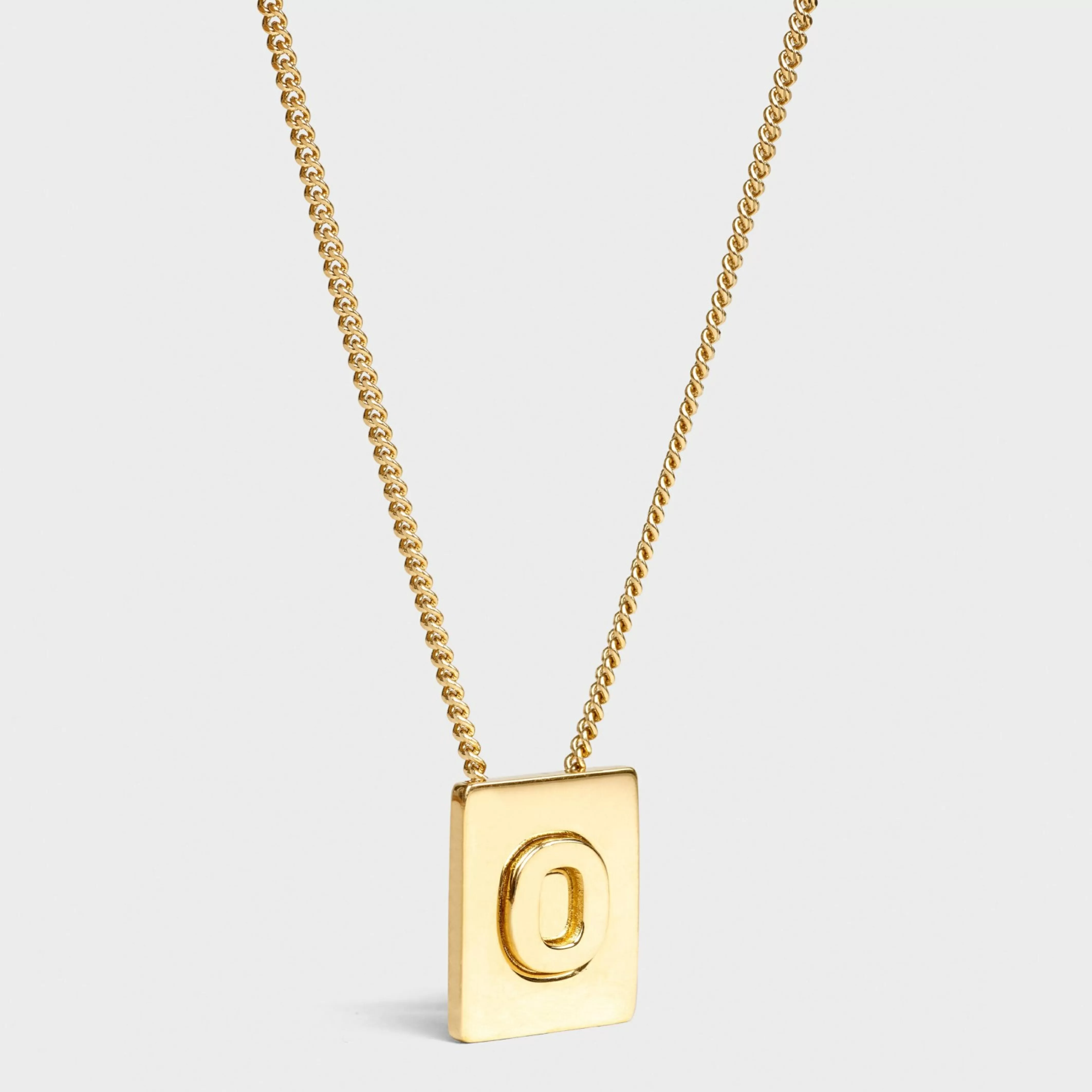 Alphabet O Necklace in Brass with Gold finish^CELINE Sale