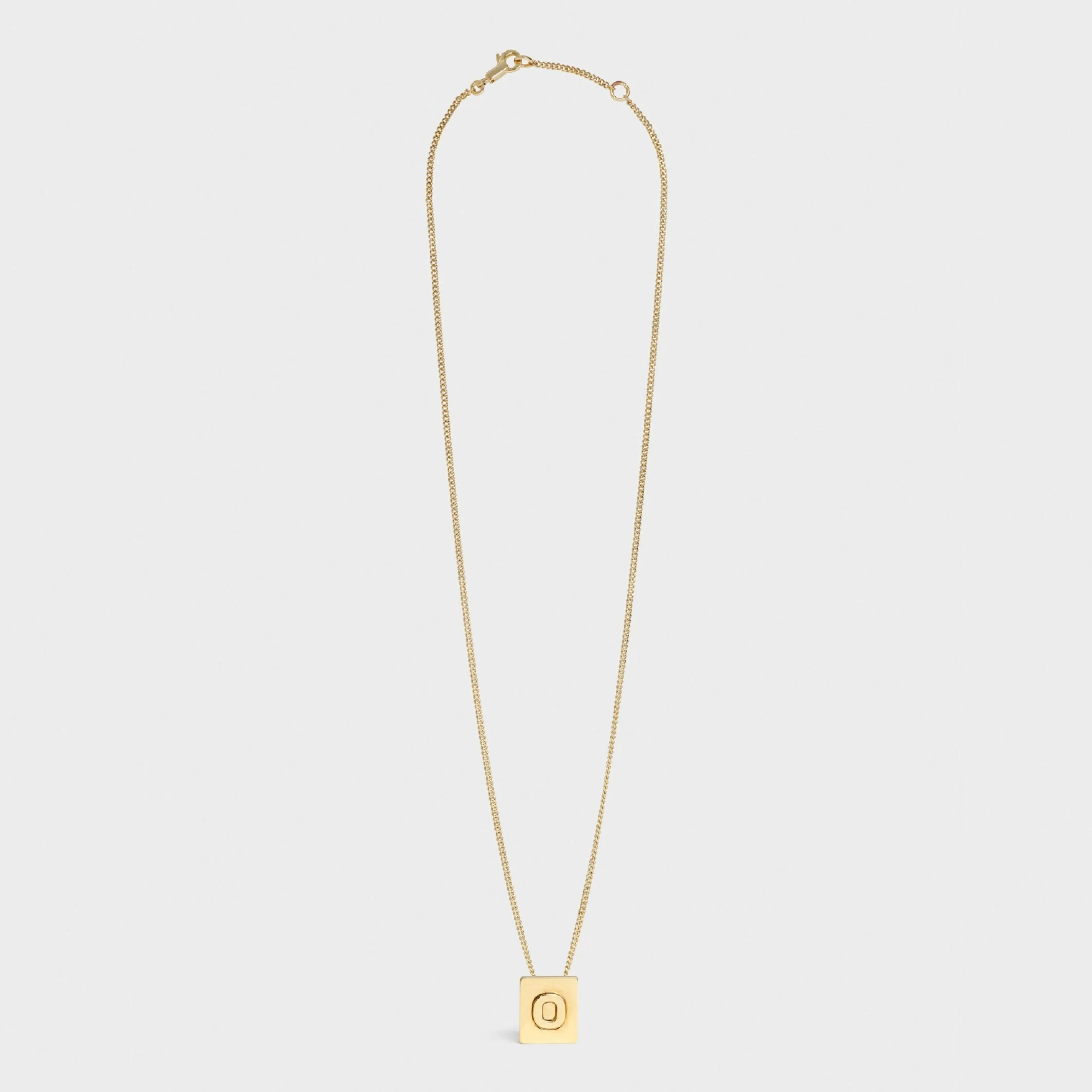 Alphabet O Necklace in Brass with Gold finish^CELINE Sale