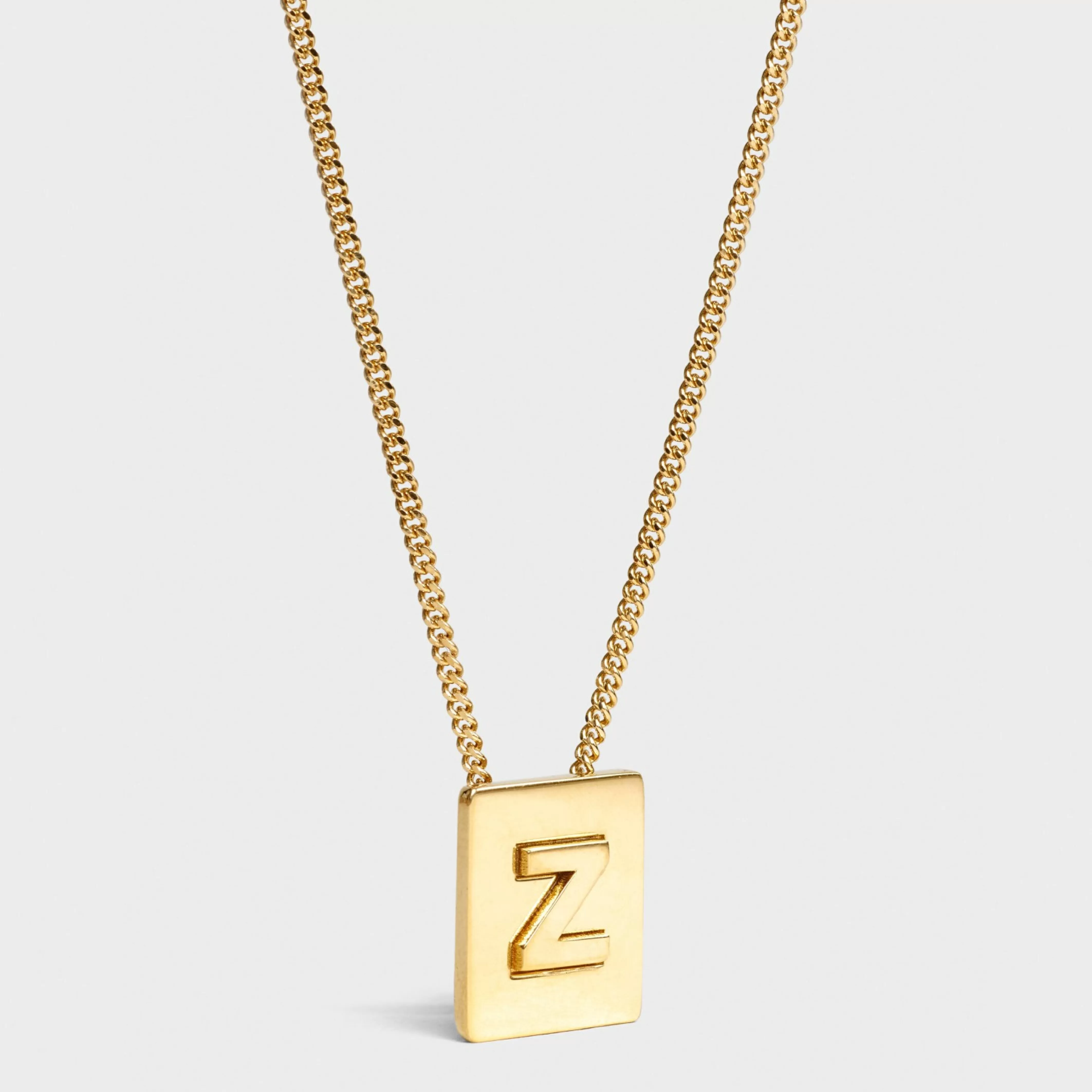 Alphabet Z Necklace in Brass with Gold finish^CELINE Fashion