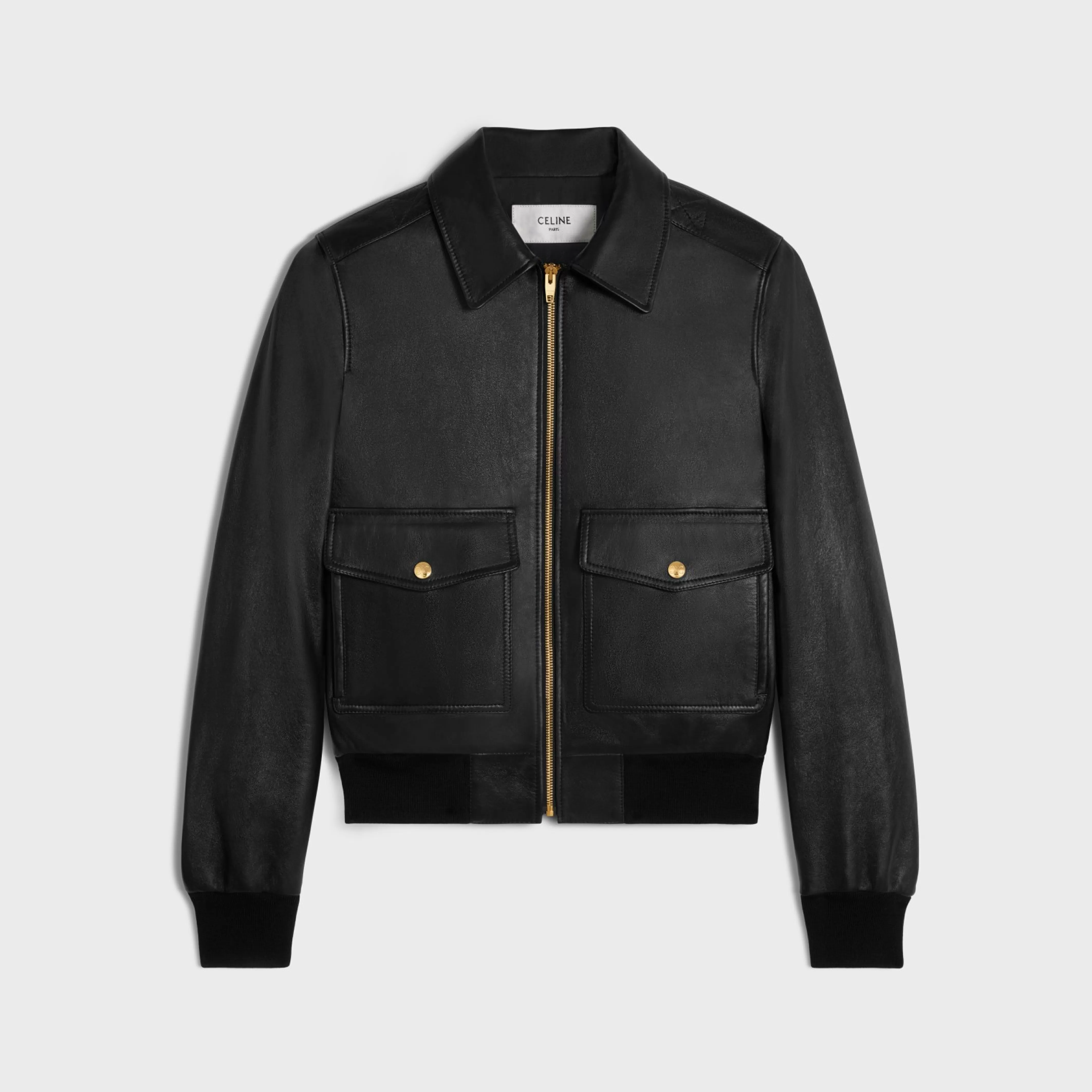 aviator blouson jacket in soft lambskin^CELINE Sale