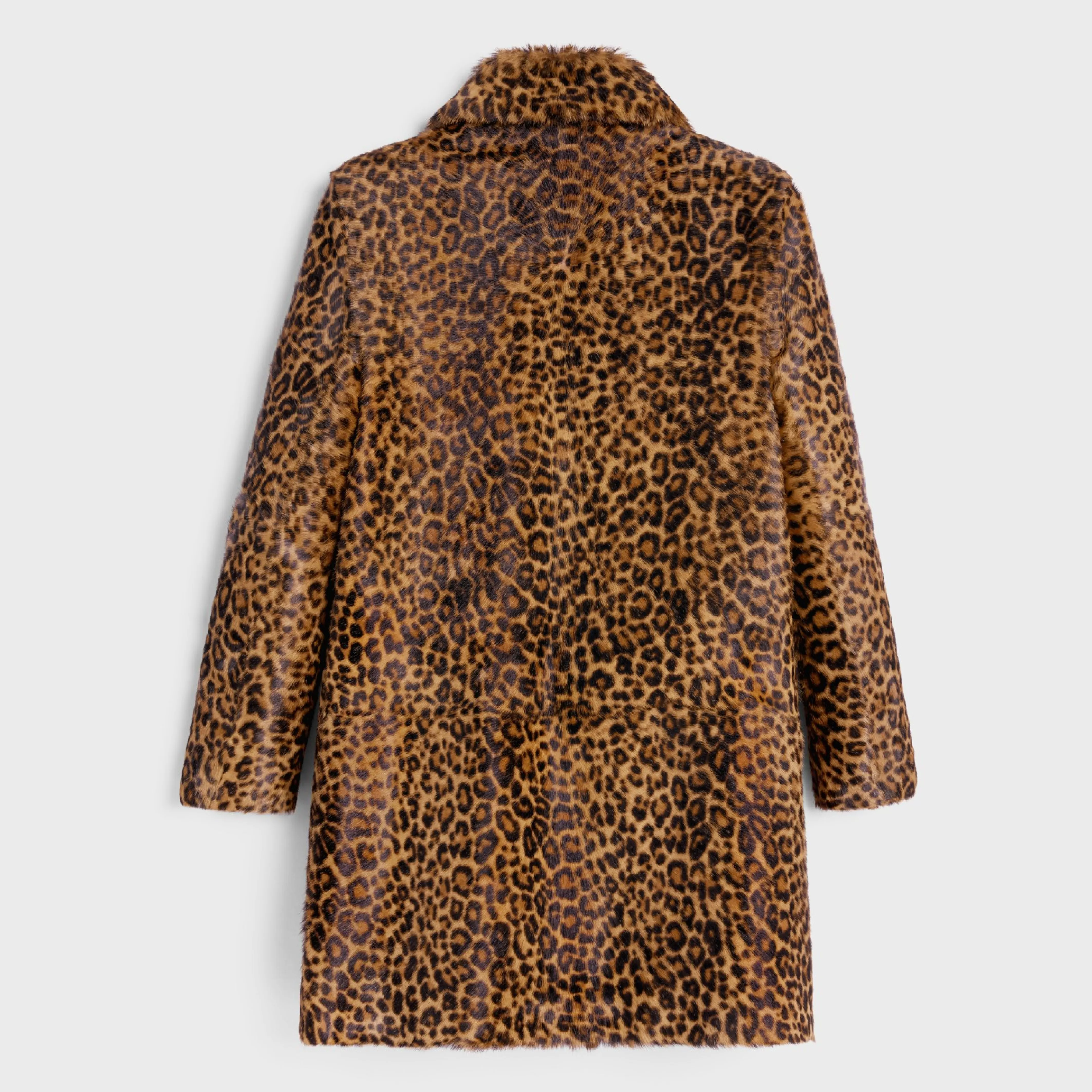 babydoll coat in leopard shearling^CELINE Fashion