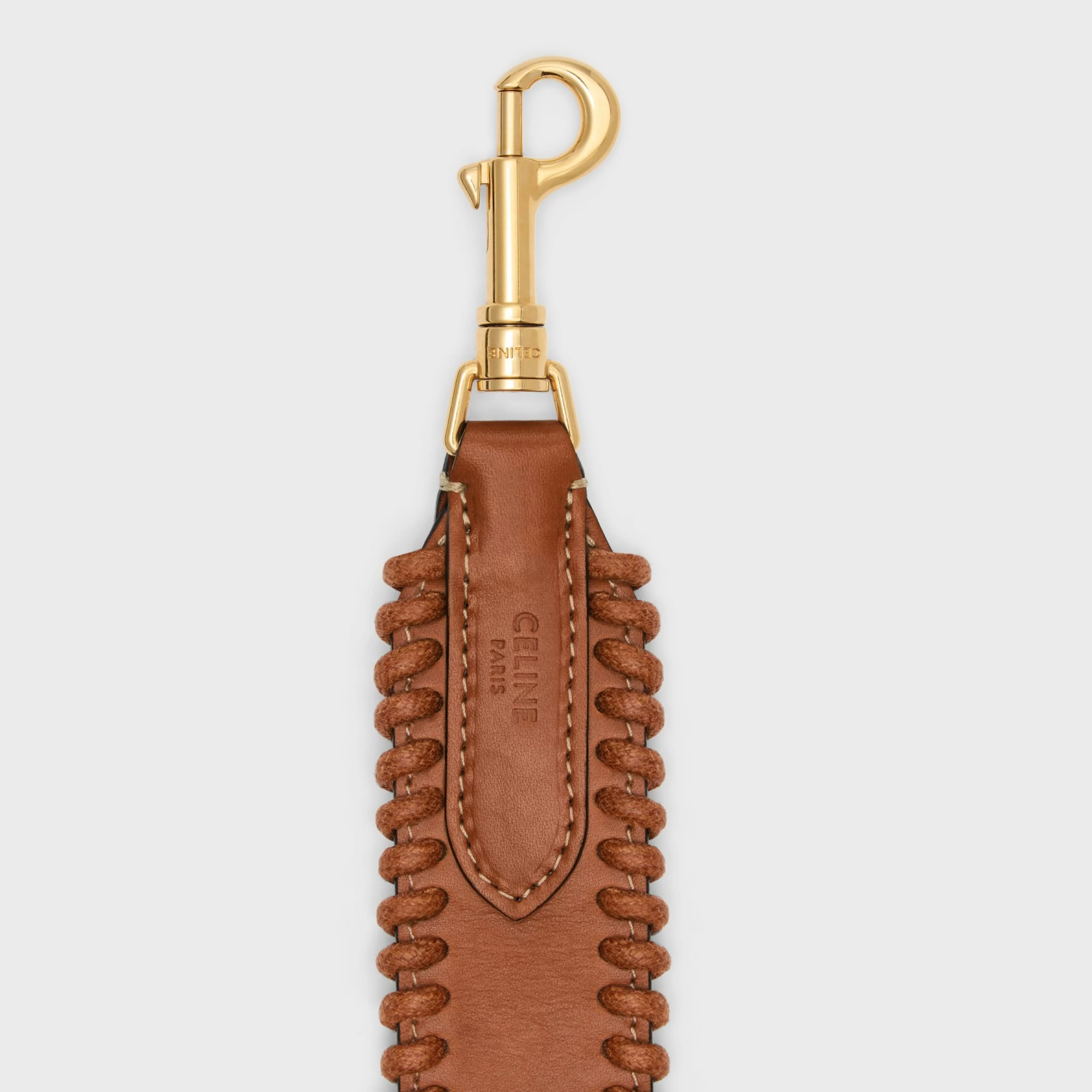 BRAIDED STRAP in NATURAL CALFSKIN with Gold Finishing^CELINE Best Sale