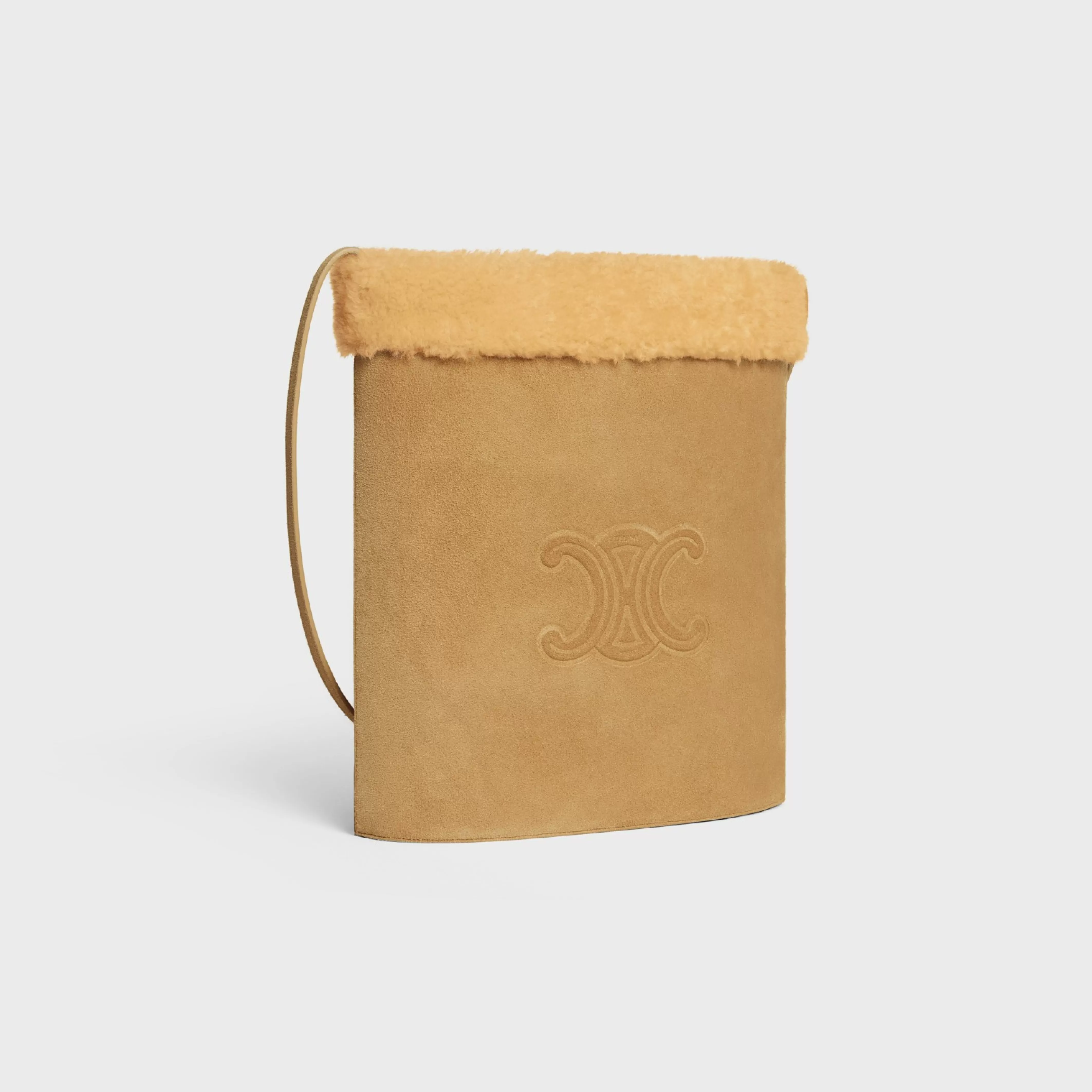 BUCKET in SUEDE CALFSKIN AND SHEARLING^CELINE Discount