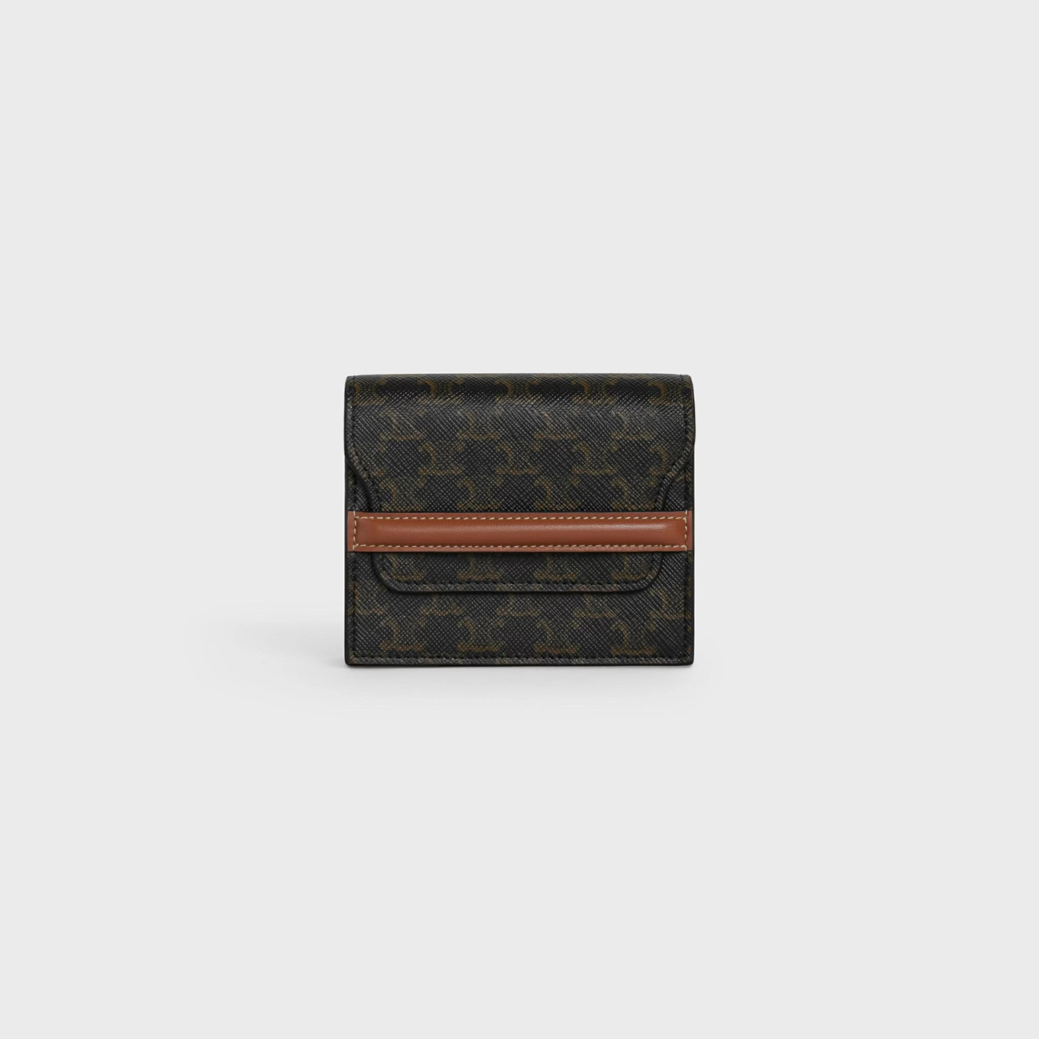 Business Card Holder in Triomphe Canvas and Lambskin^CELINE Store