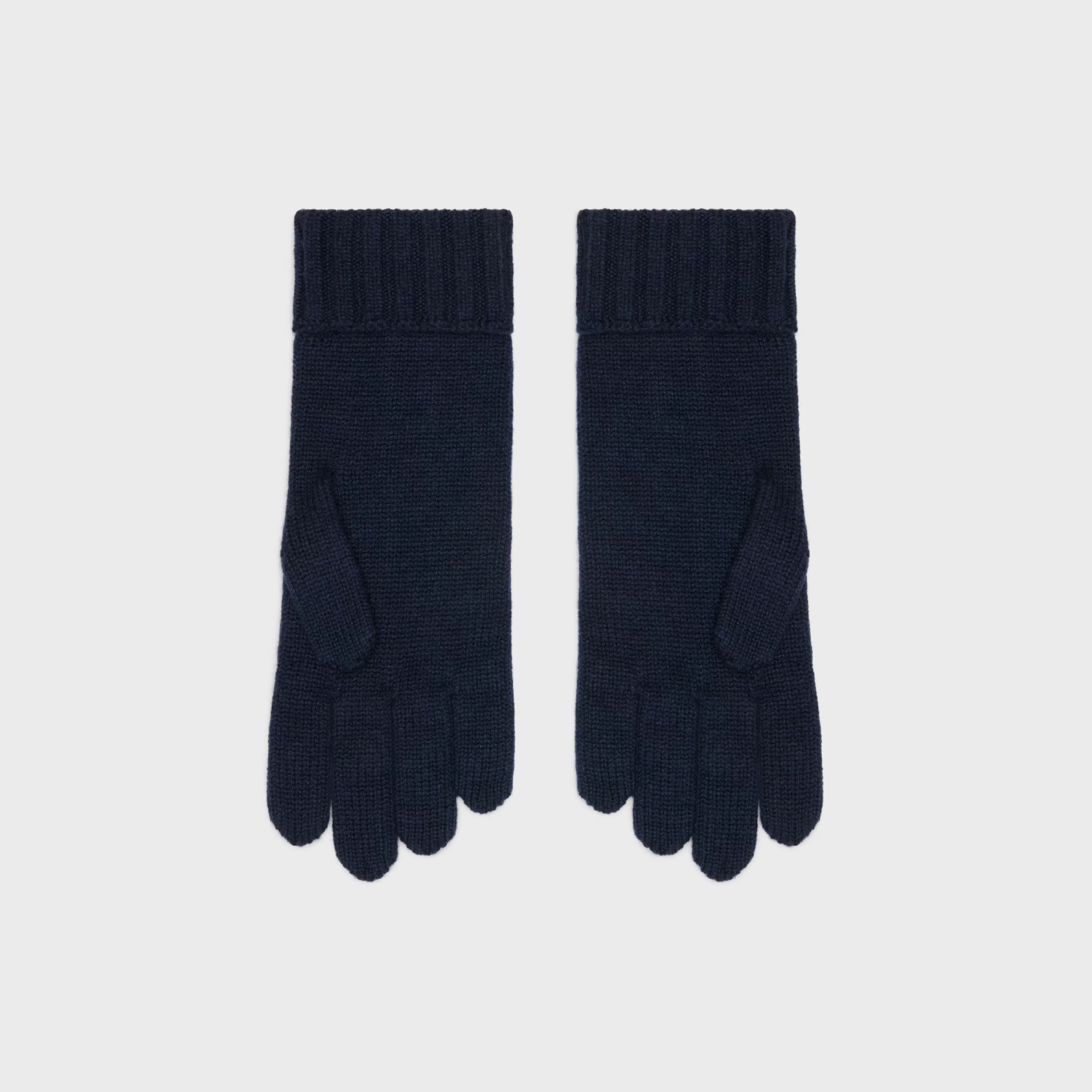 cable-knit triomphe gloves in cashmere^CELINE Shop