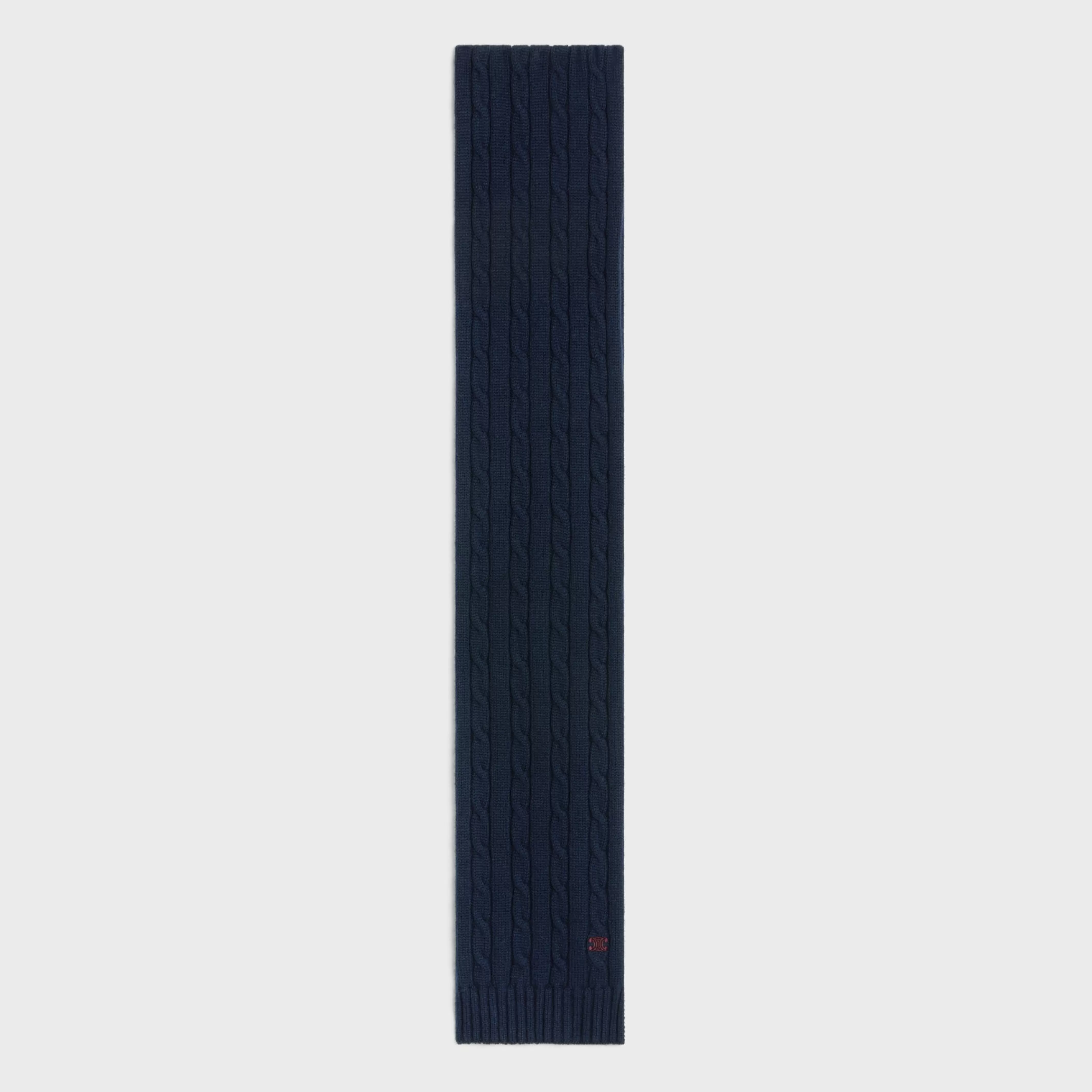 cable-knit triomphe scarf in cashmere^CELINE Hot