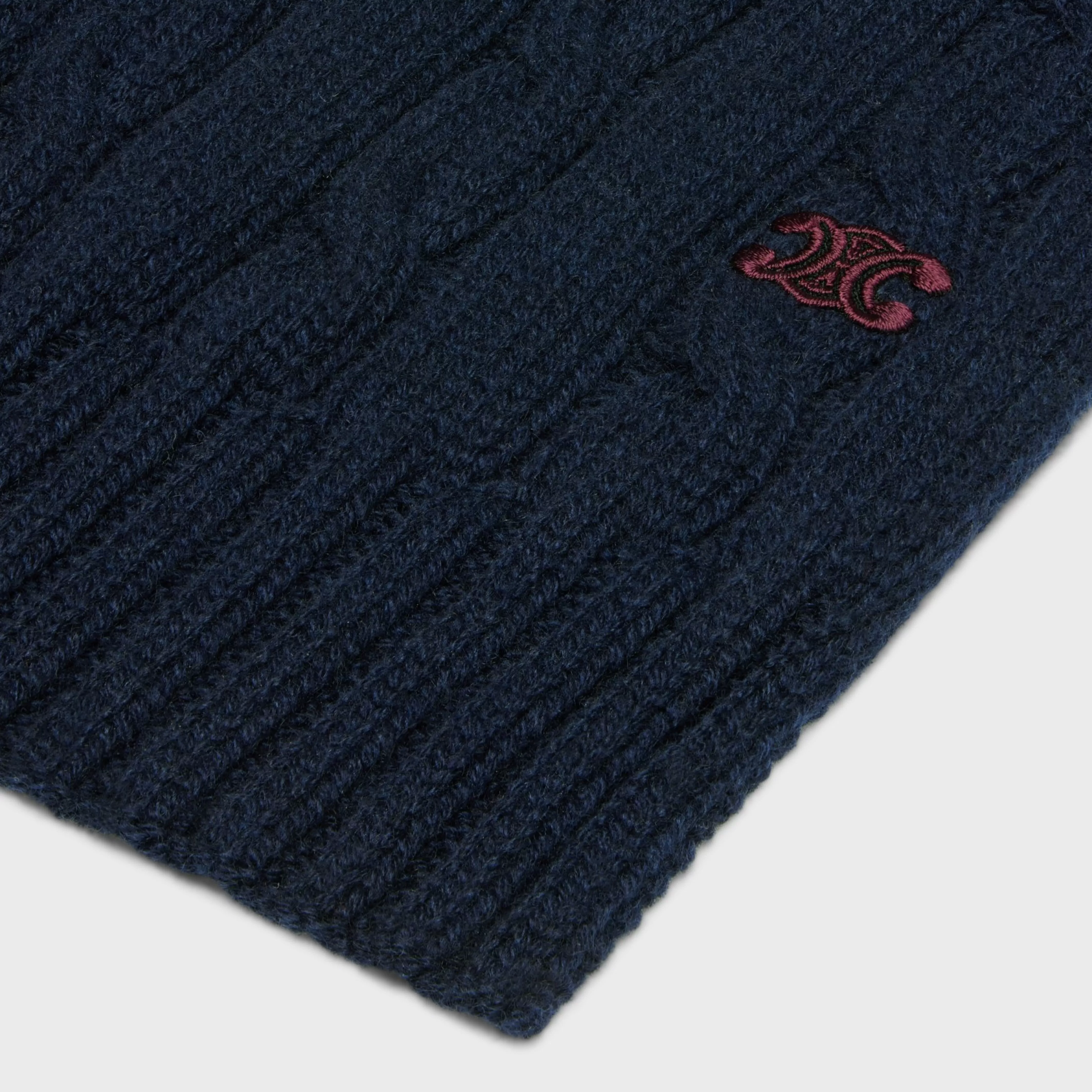 cable-knit triomphe scarf in cashmere^CELINE Hot