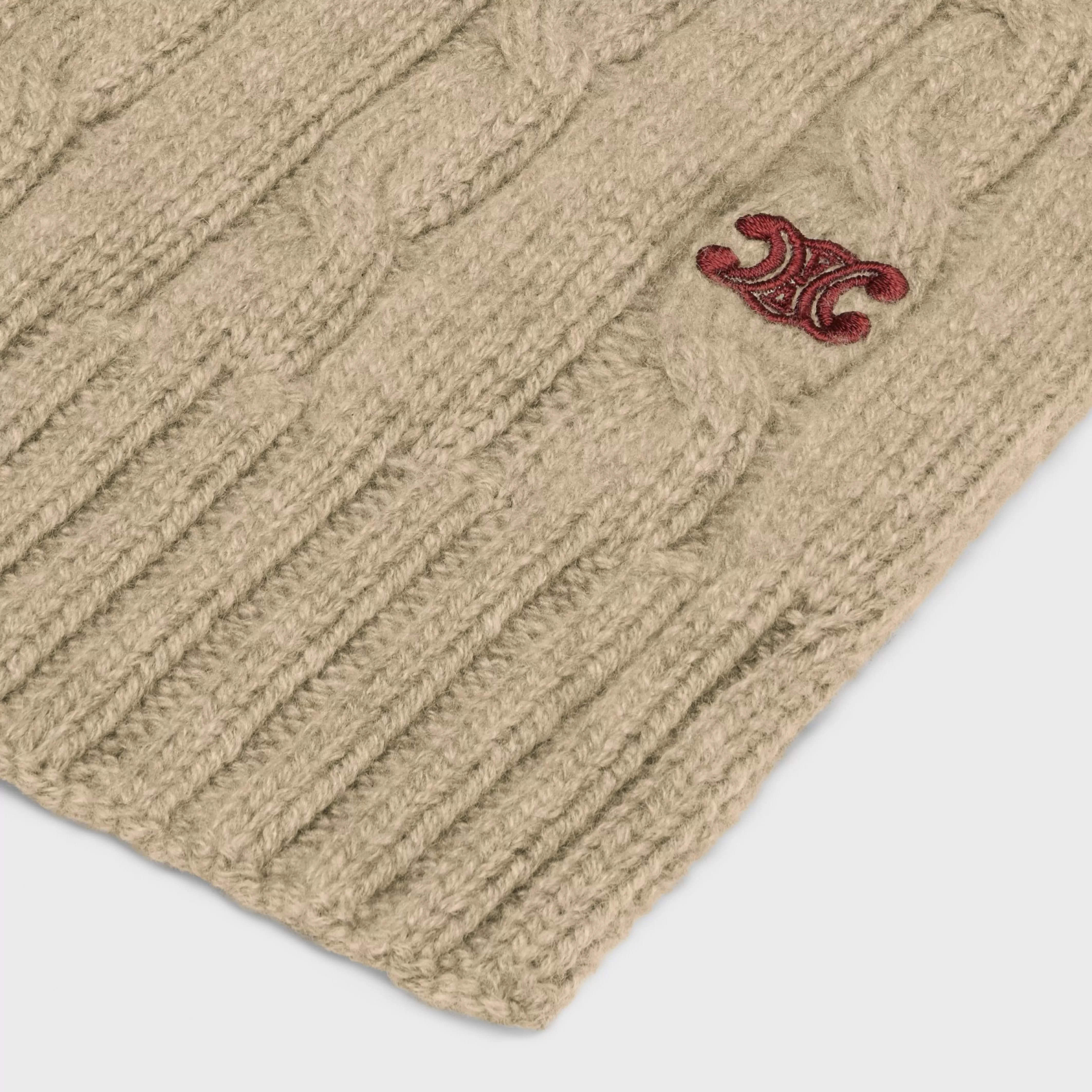 cable-knit triomphe scarf in cashmere^CELINE Flash Sale