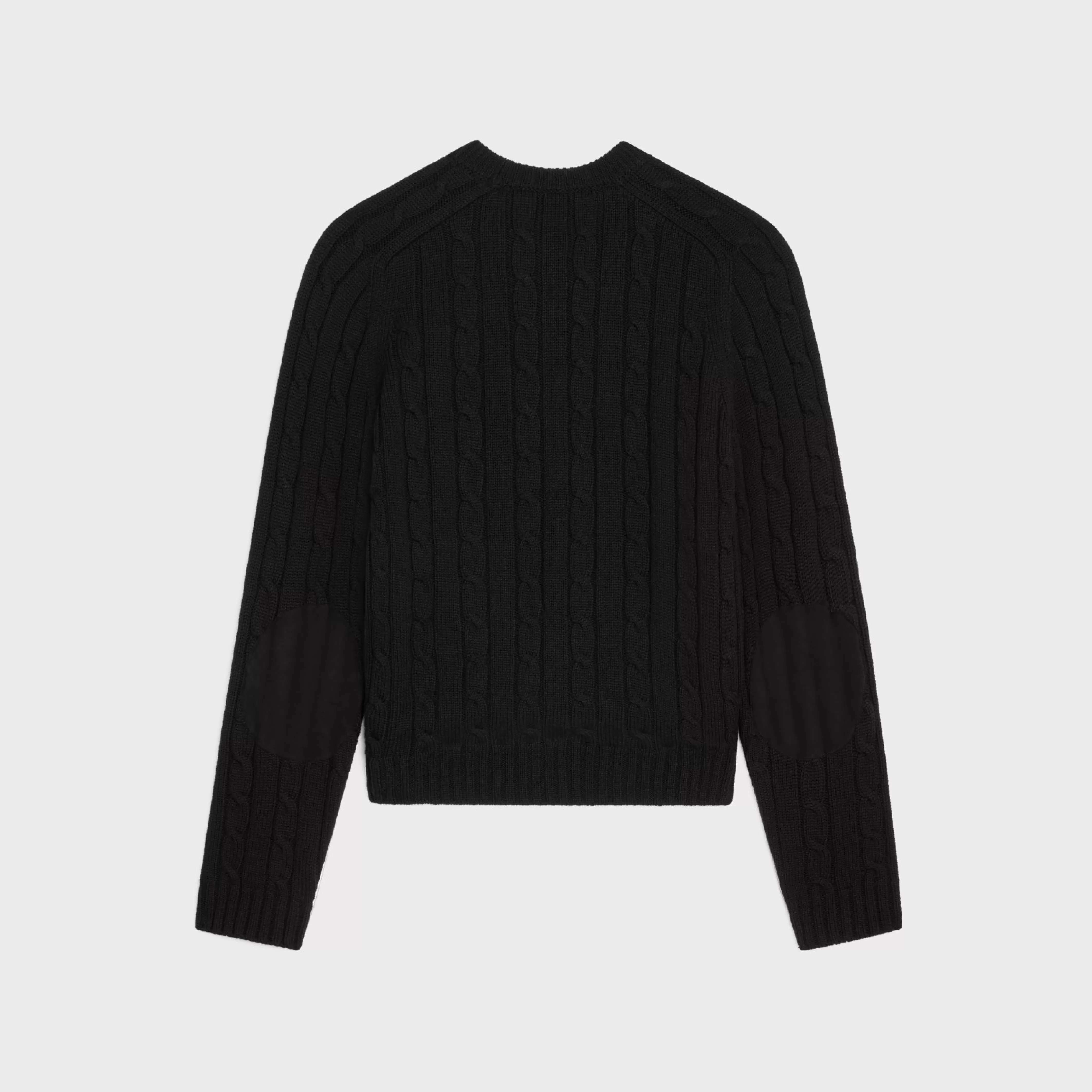 cable-knit triomphe sweater in cashmere^CELINE Fashion