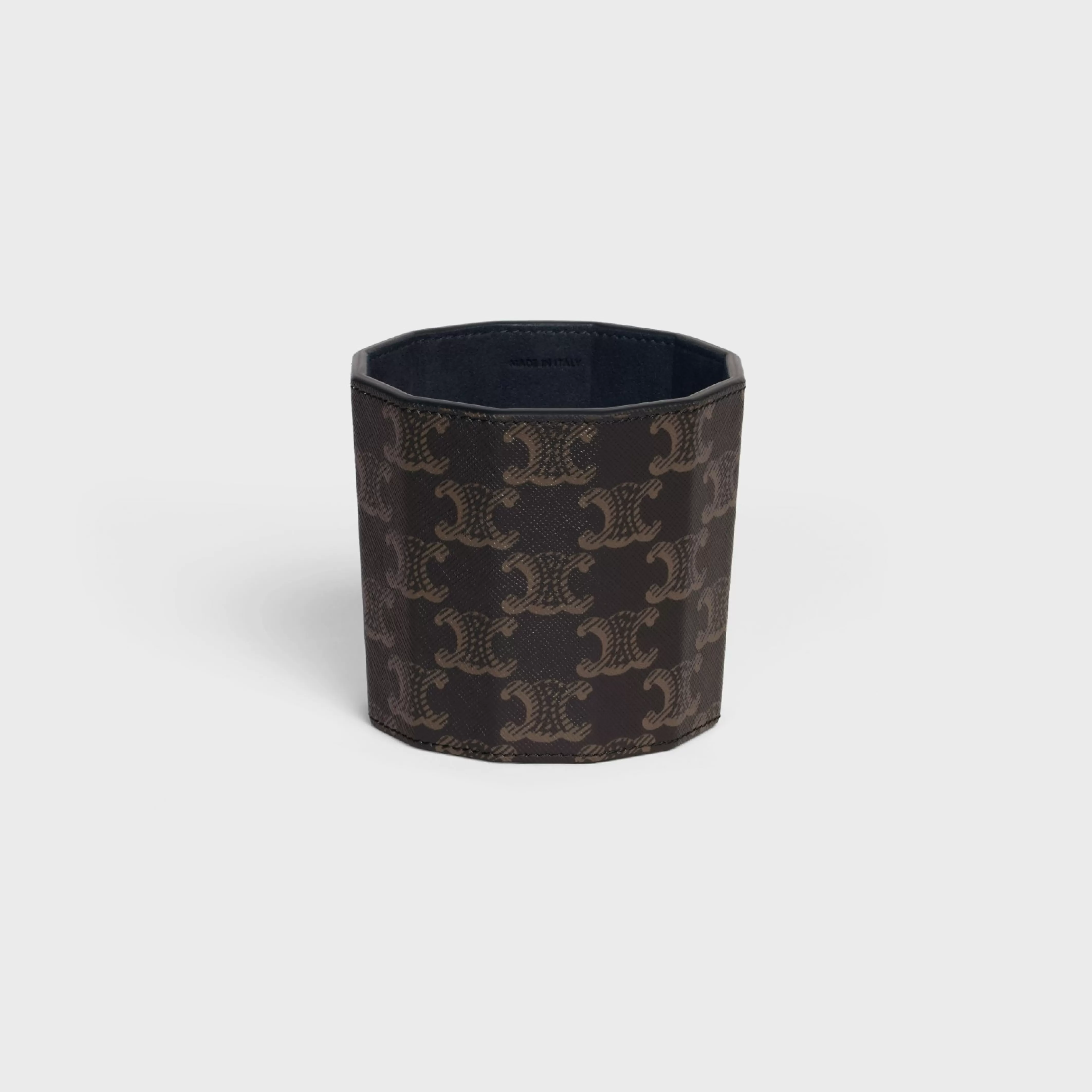 Candle Case in Triomphe Canvas and Calfskin^CELINE Store