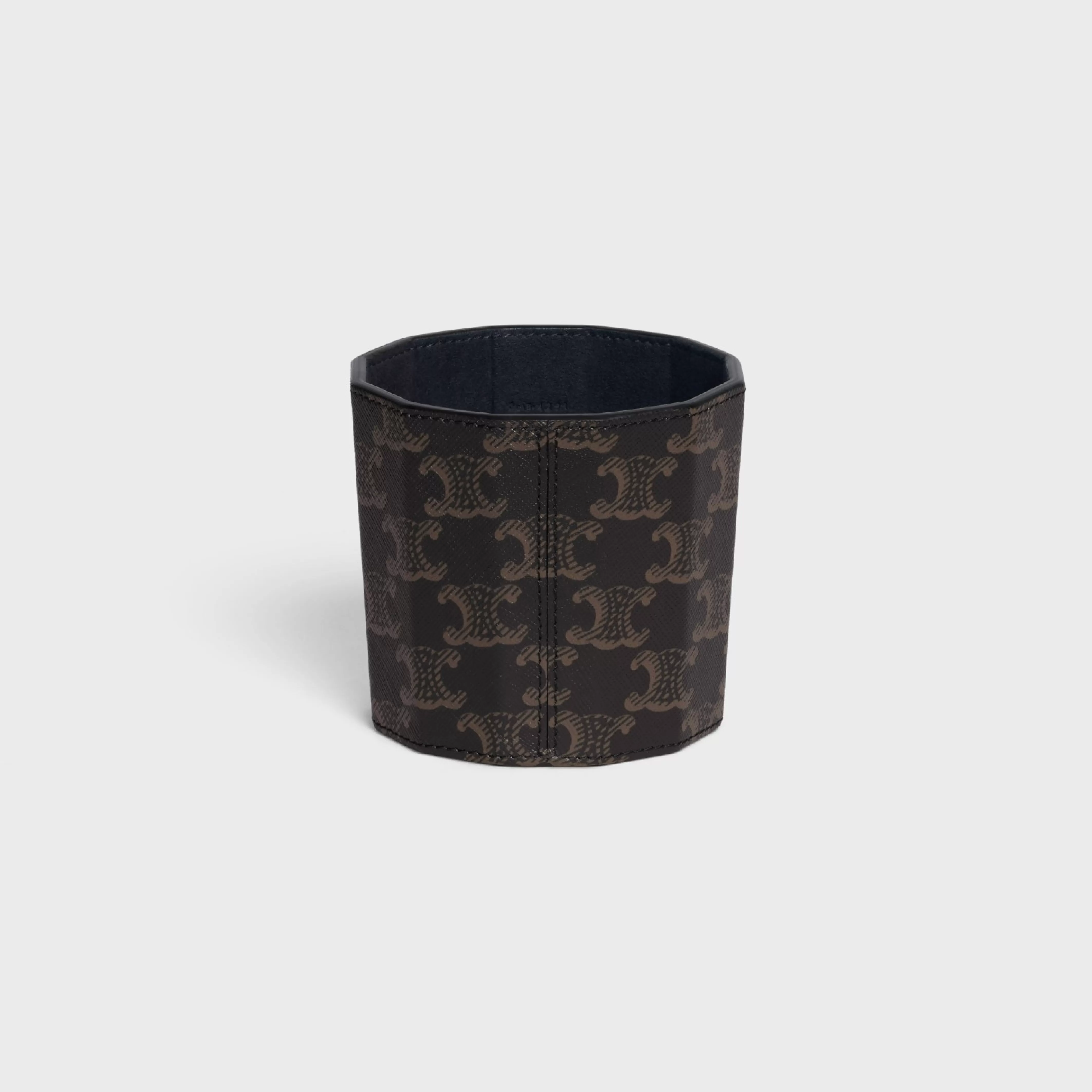 Candle Case in Triomphe Canvas and Calfskin^CELINE Store