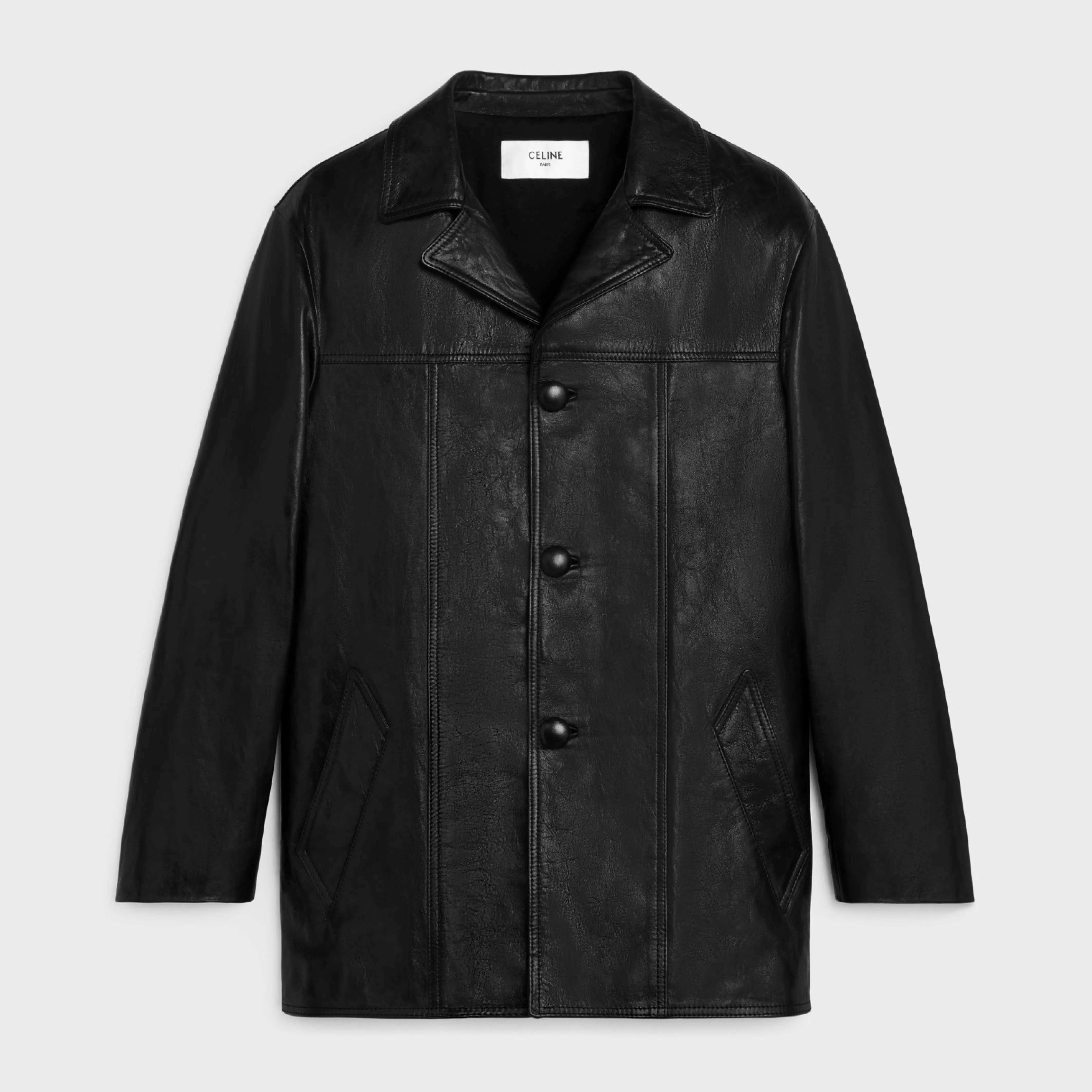 car coat in waxed lambskin^CELINE Discount