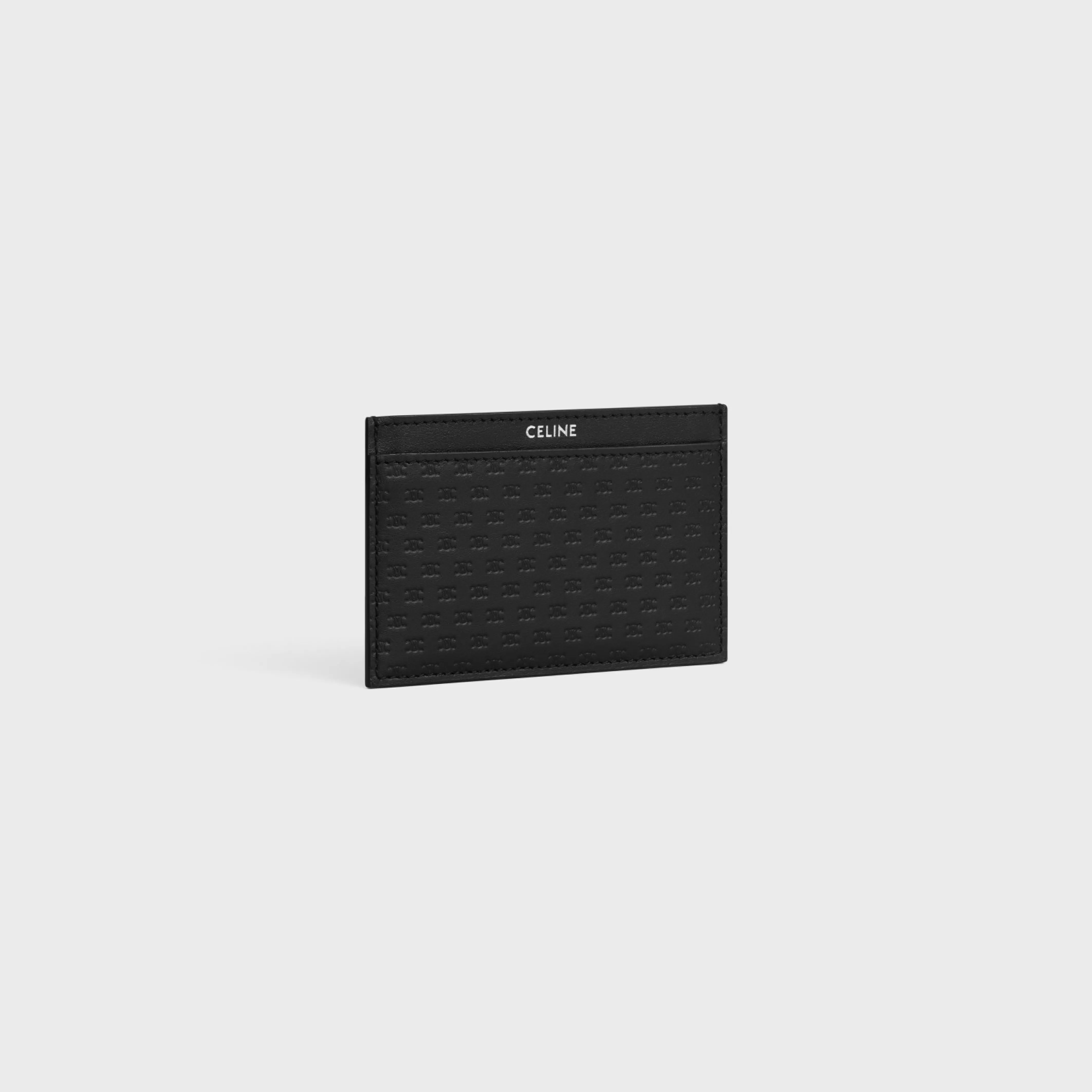 Card holder in Calfskin with mini triomphe embossed^CELINE Cheap