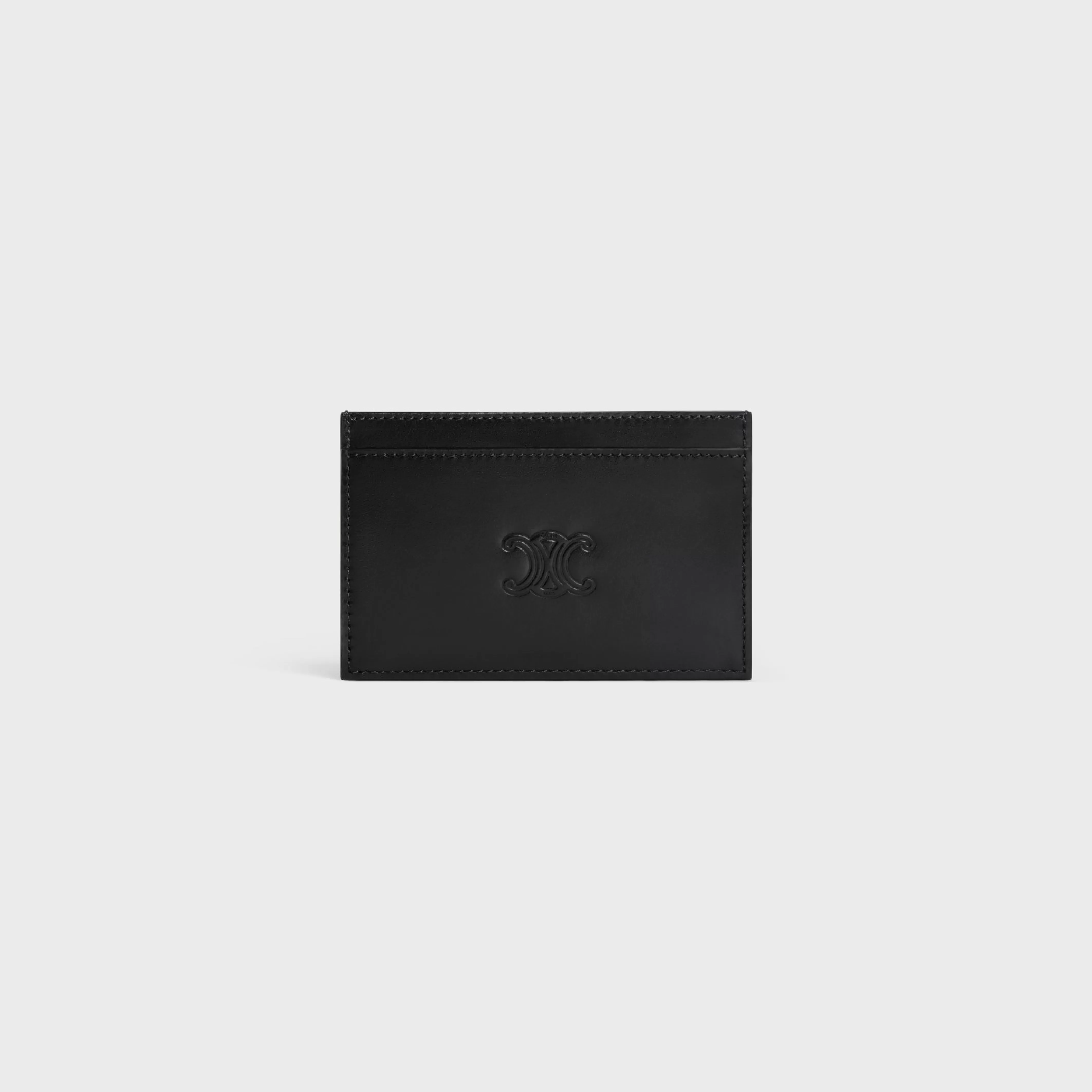 Card holder in Satinated calfskin with triomphe embossed^CELINE Clearance