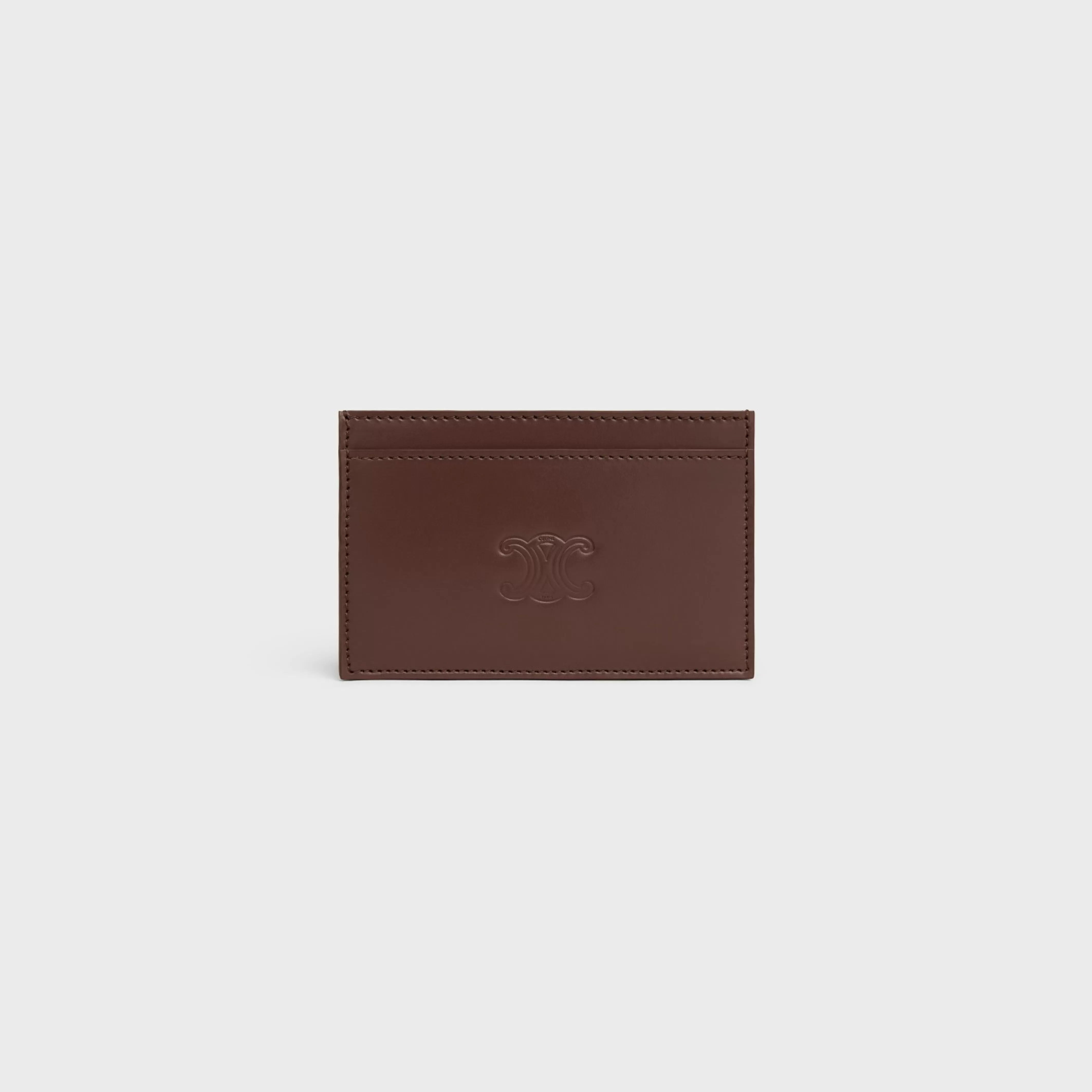 Card holder in Satinated calfskin with triomphe embossed^CELINE Sale