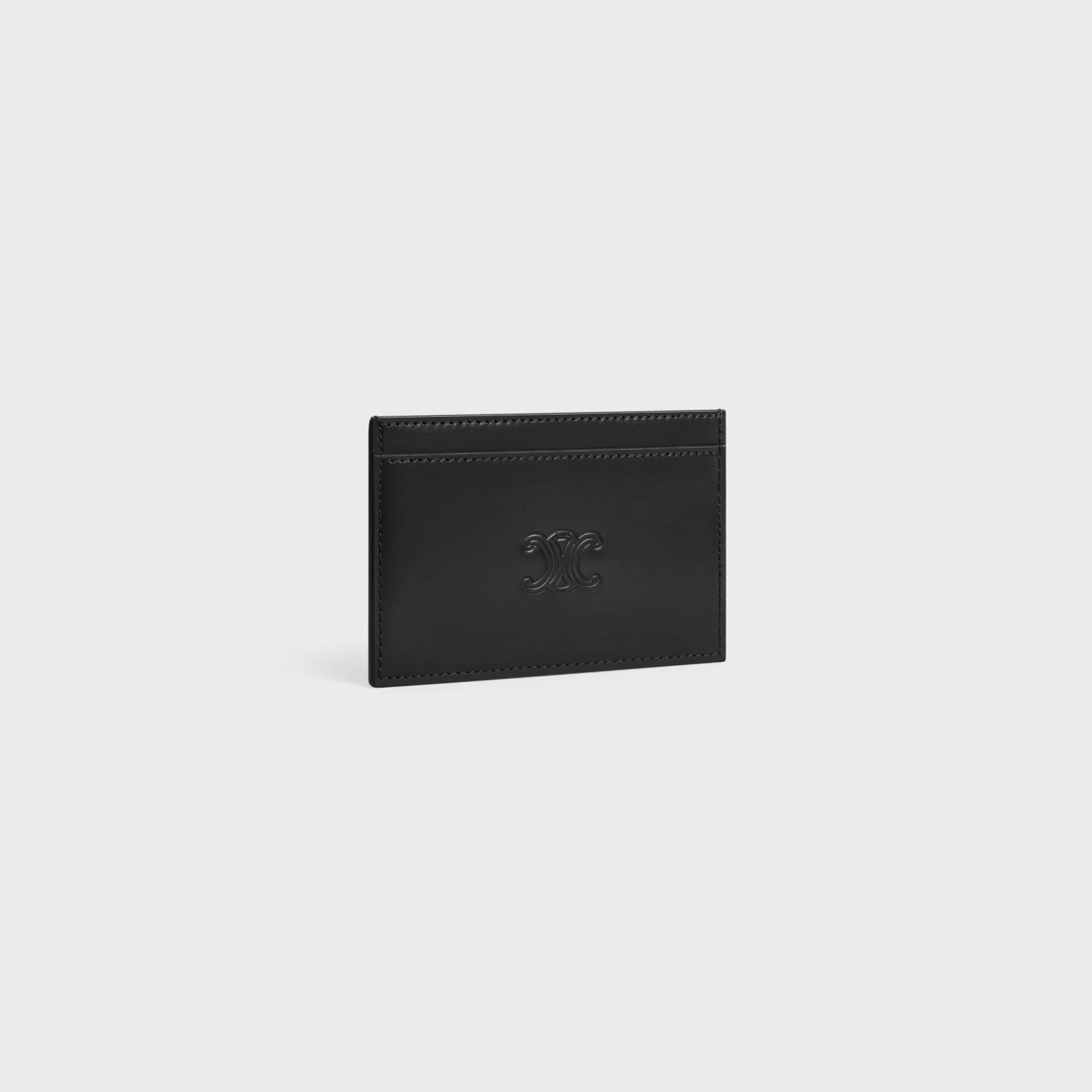 Card holder in Satinated calfskin with triomphe embossed^CELINE Clearance