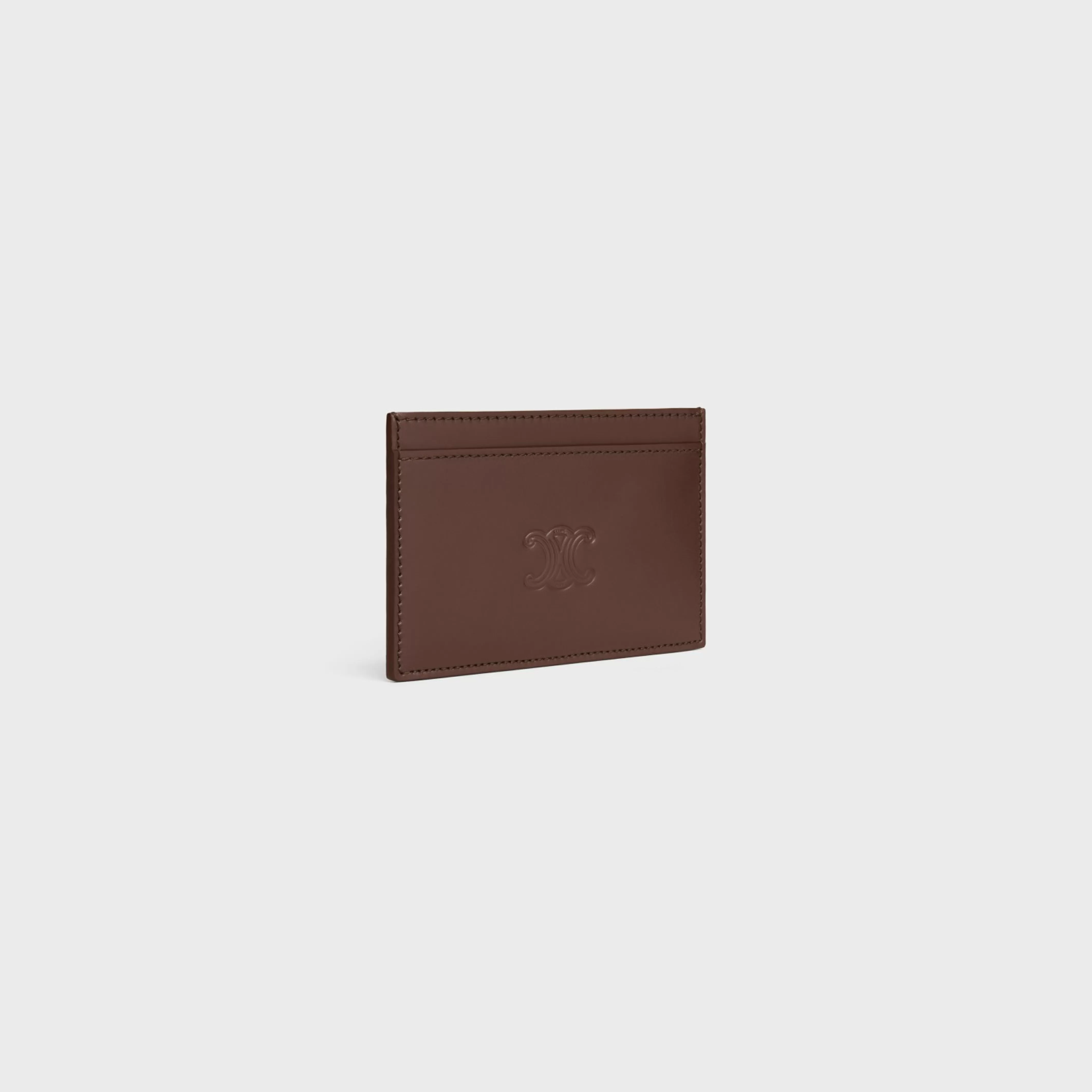 Card holder in Satinated calfskin with triomphe embossed^CELINE Sale