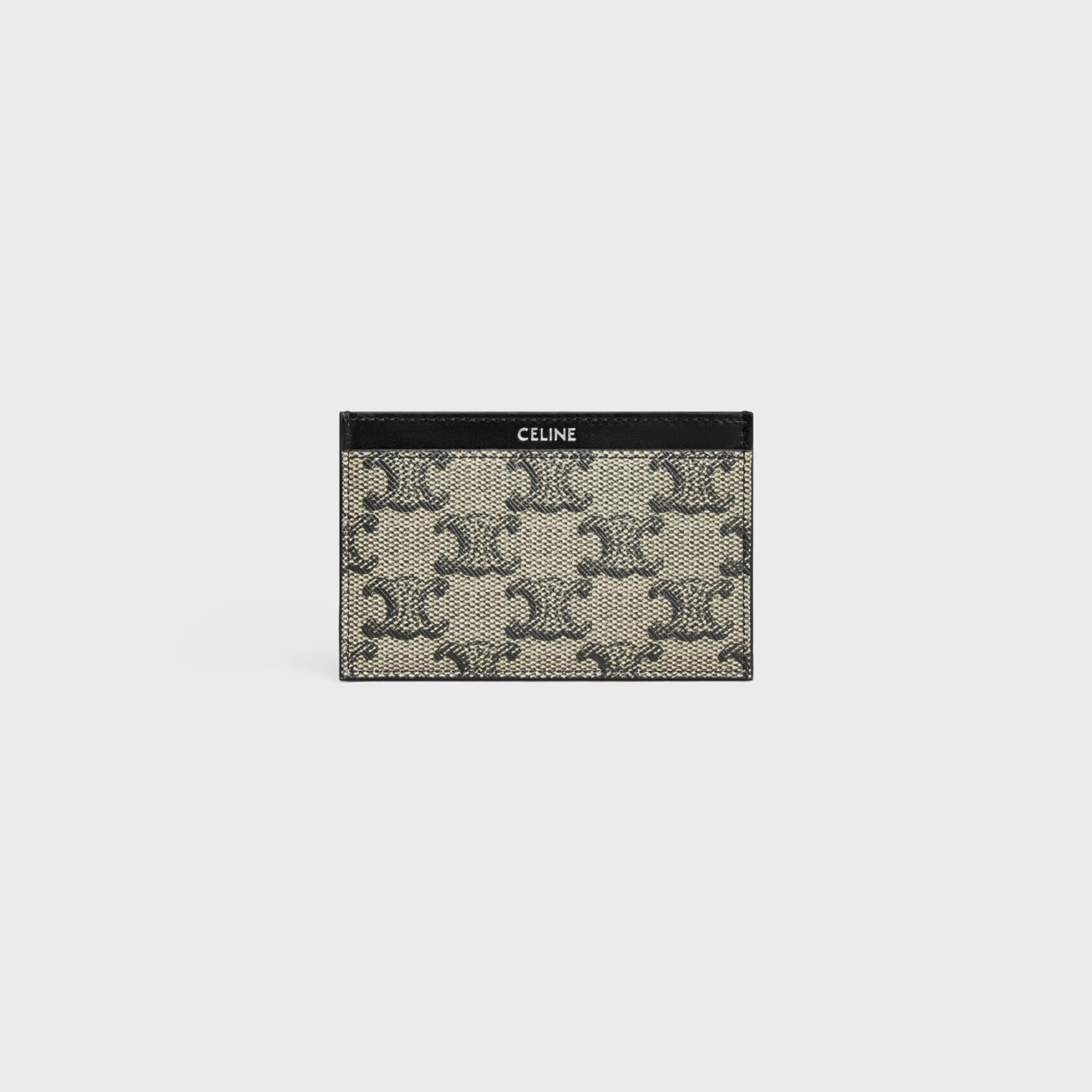 Card holder in TRIOMPHE CANVAS AND CALFSKIN^CELINE Flash Sale