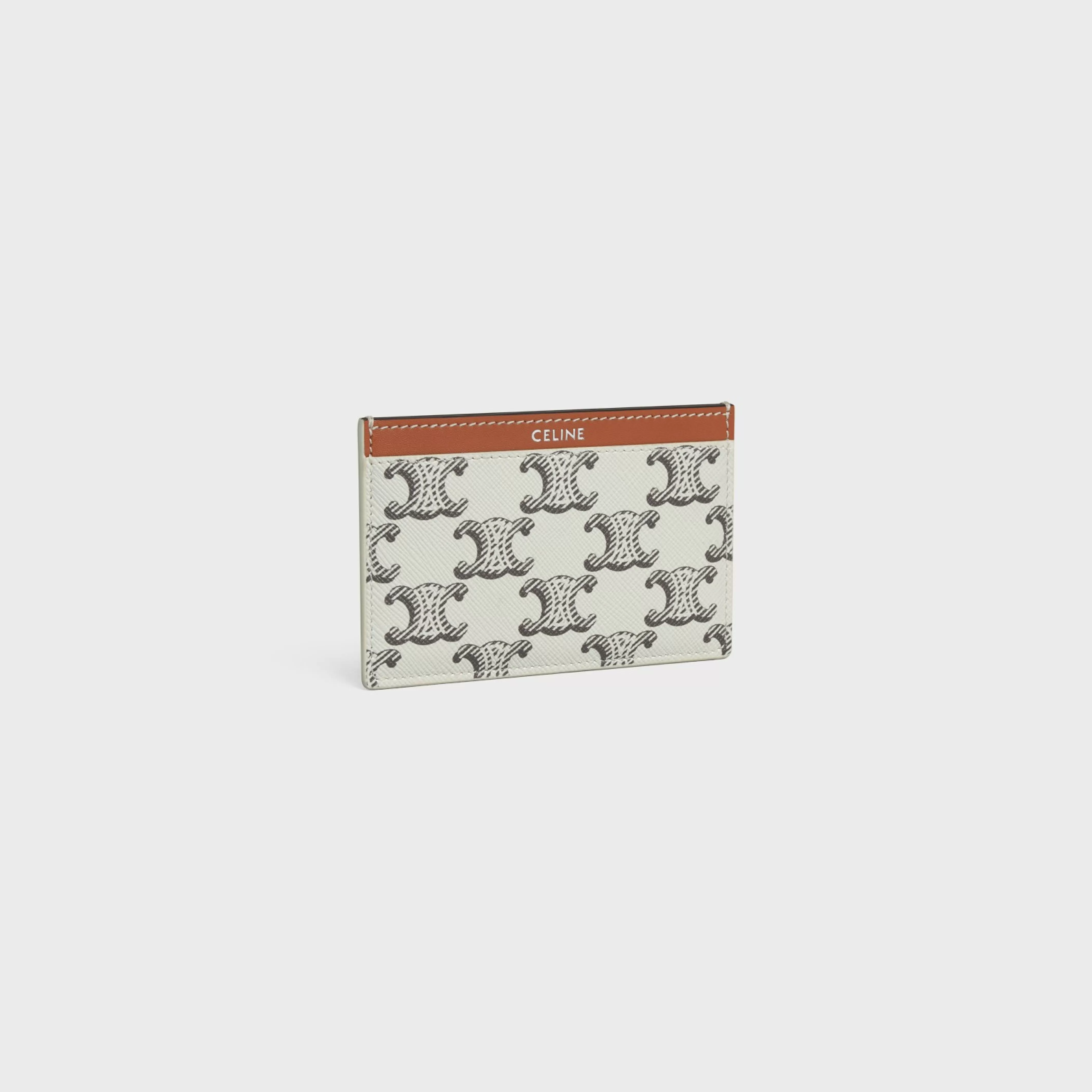 Card holder in Triomphe canvas AND calfskin^CELINE Discount