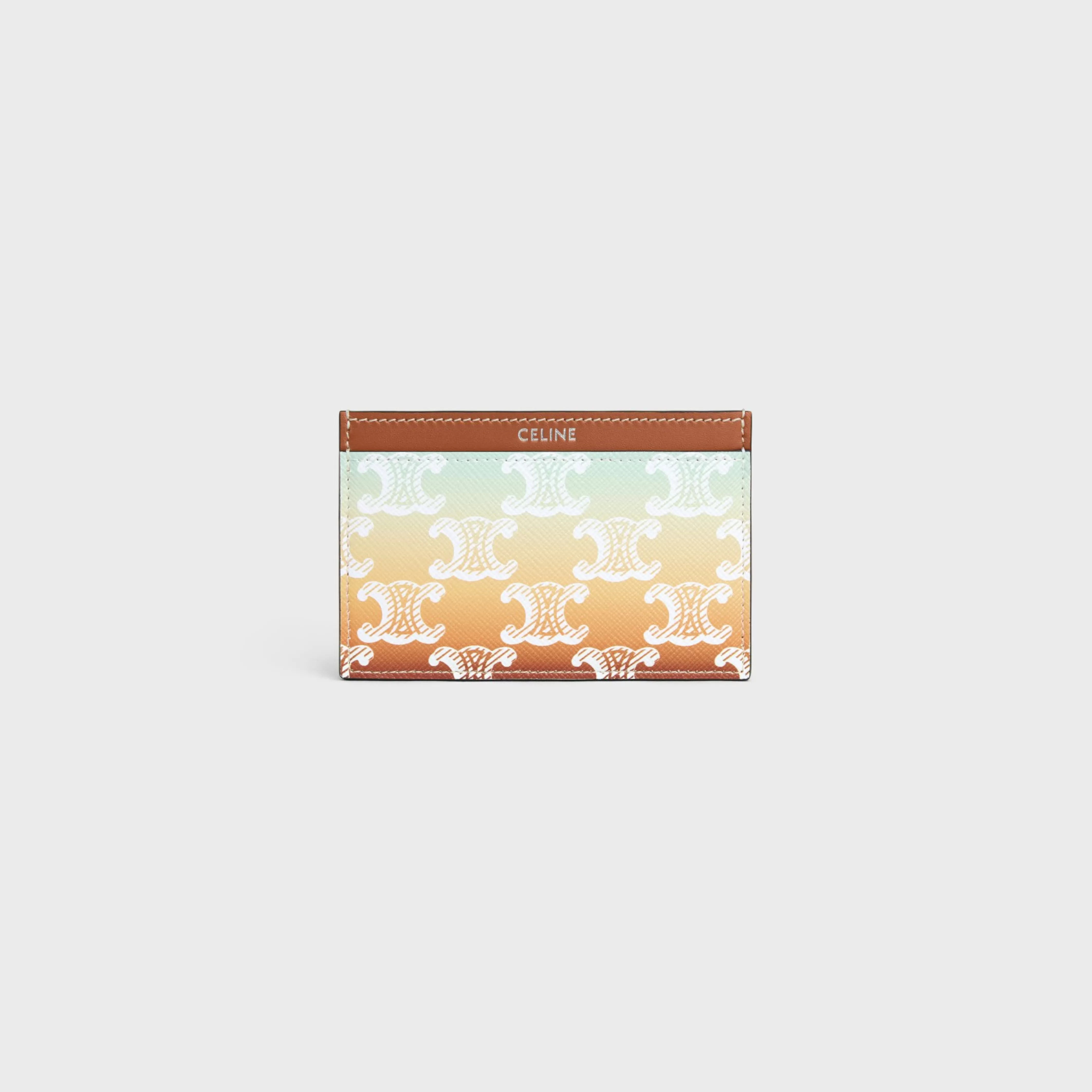 Card holder in TRIOMPHE CANVAS SUNSET AND CALFSKIN^CELINE Best Sale