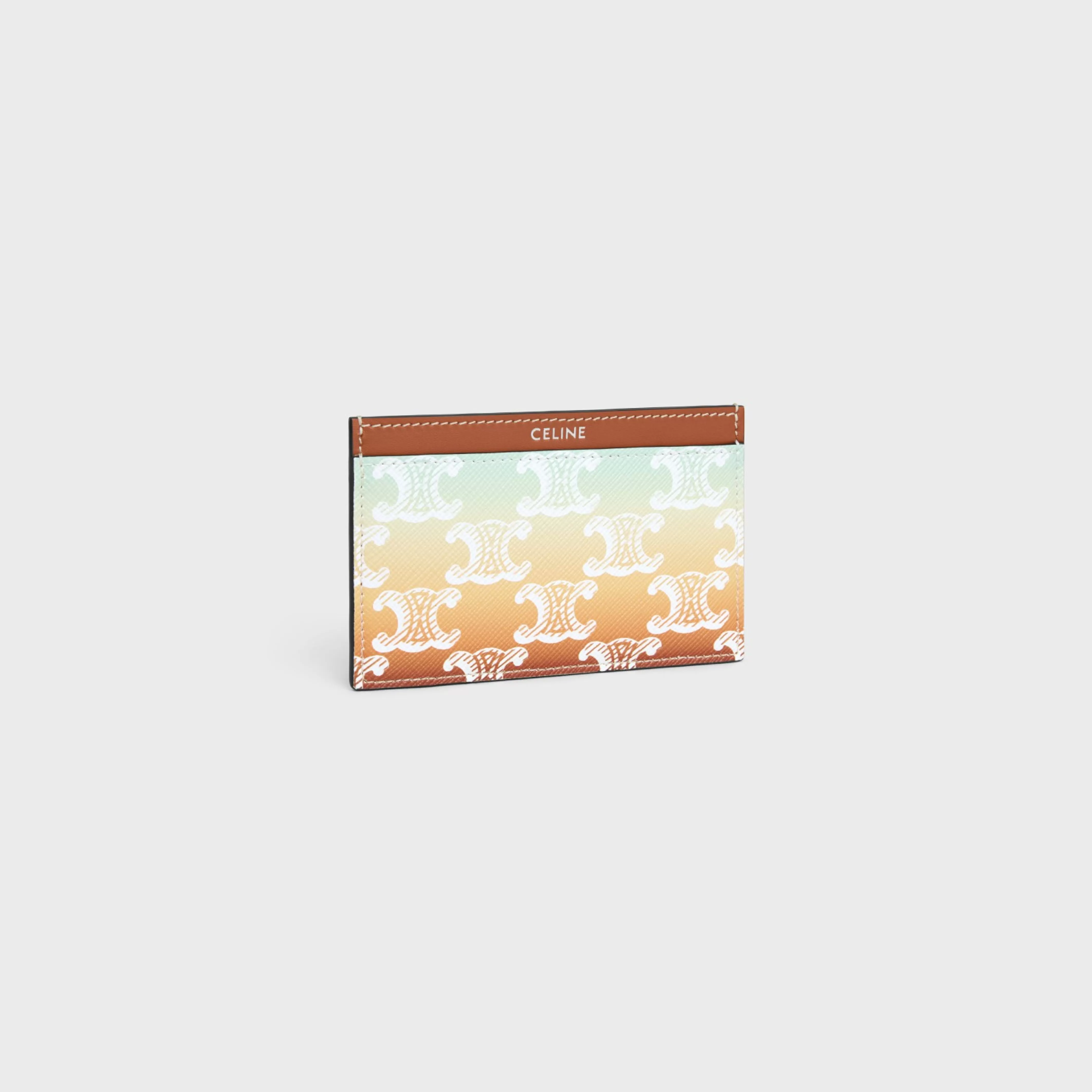 Card holder in TRIOMPHE CANVAS SUNSET AND CALFSKIN^CELINE Best Sale