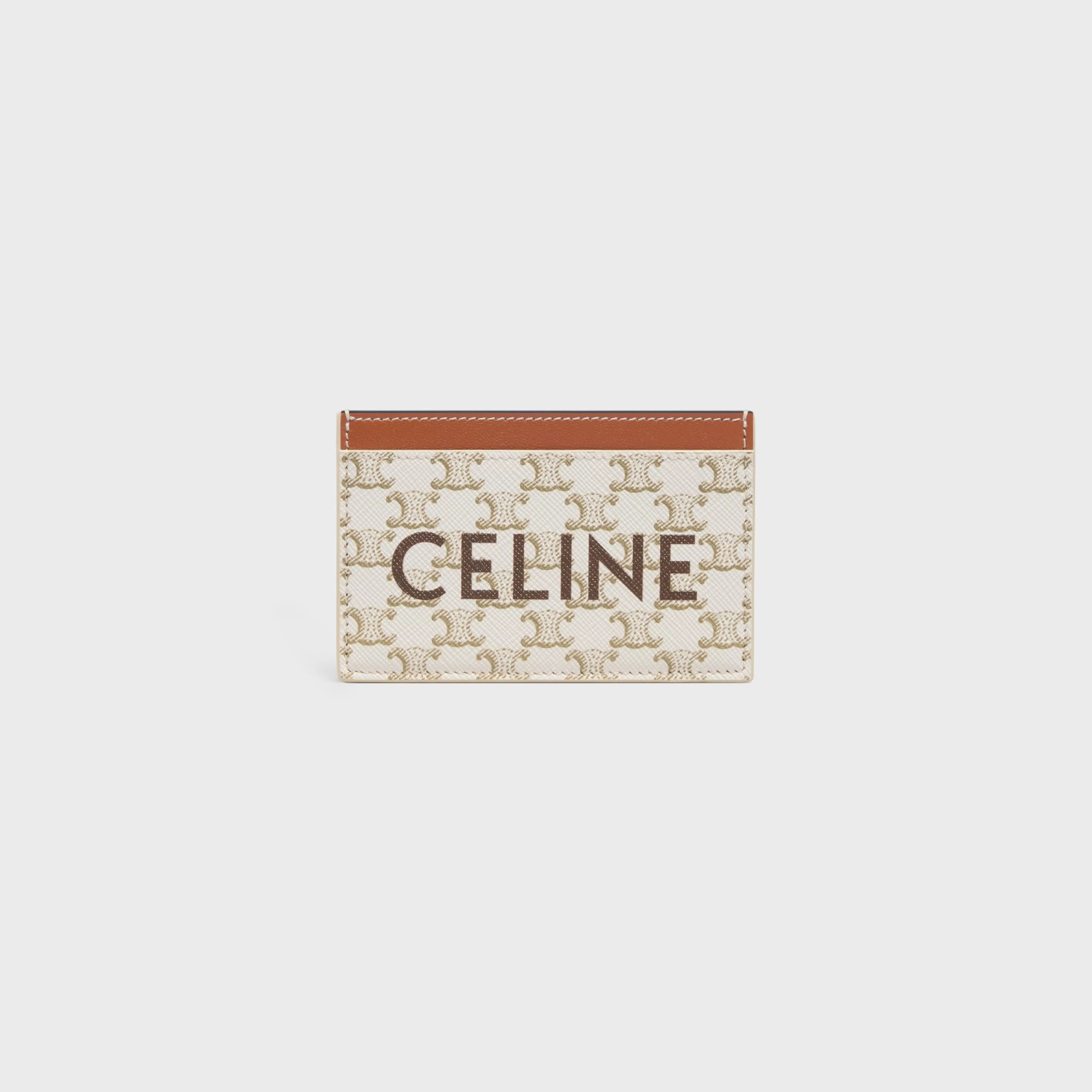 Card holder in Triomphe canvas with Print^CELINE Cheap