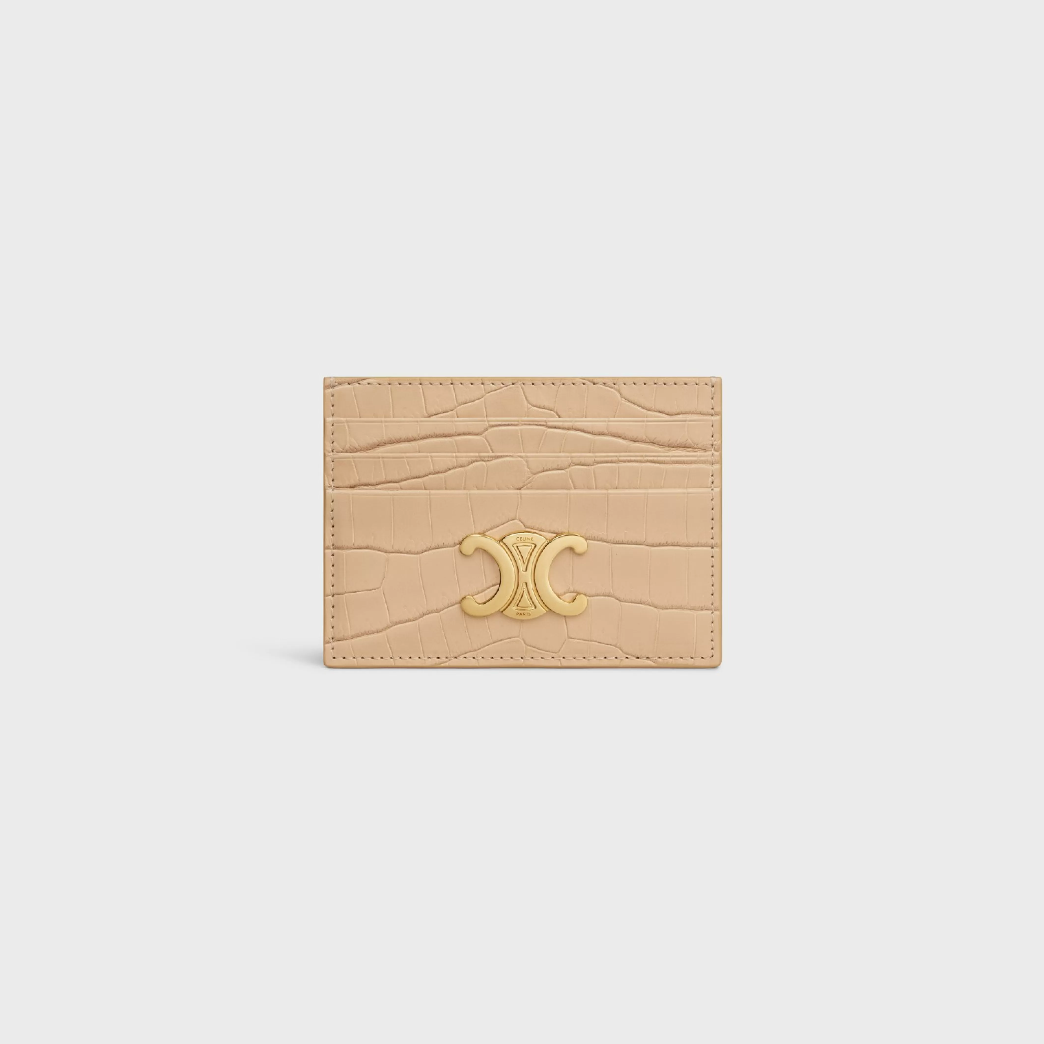 CARD HOLDER TRIOMPHE in NILOTICUS CROCODILE^CELINE Shop