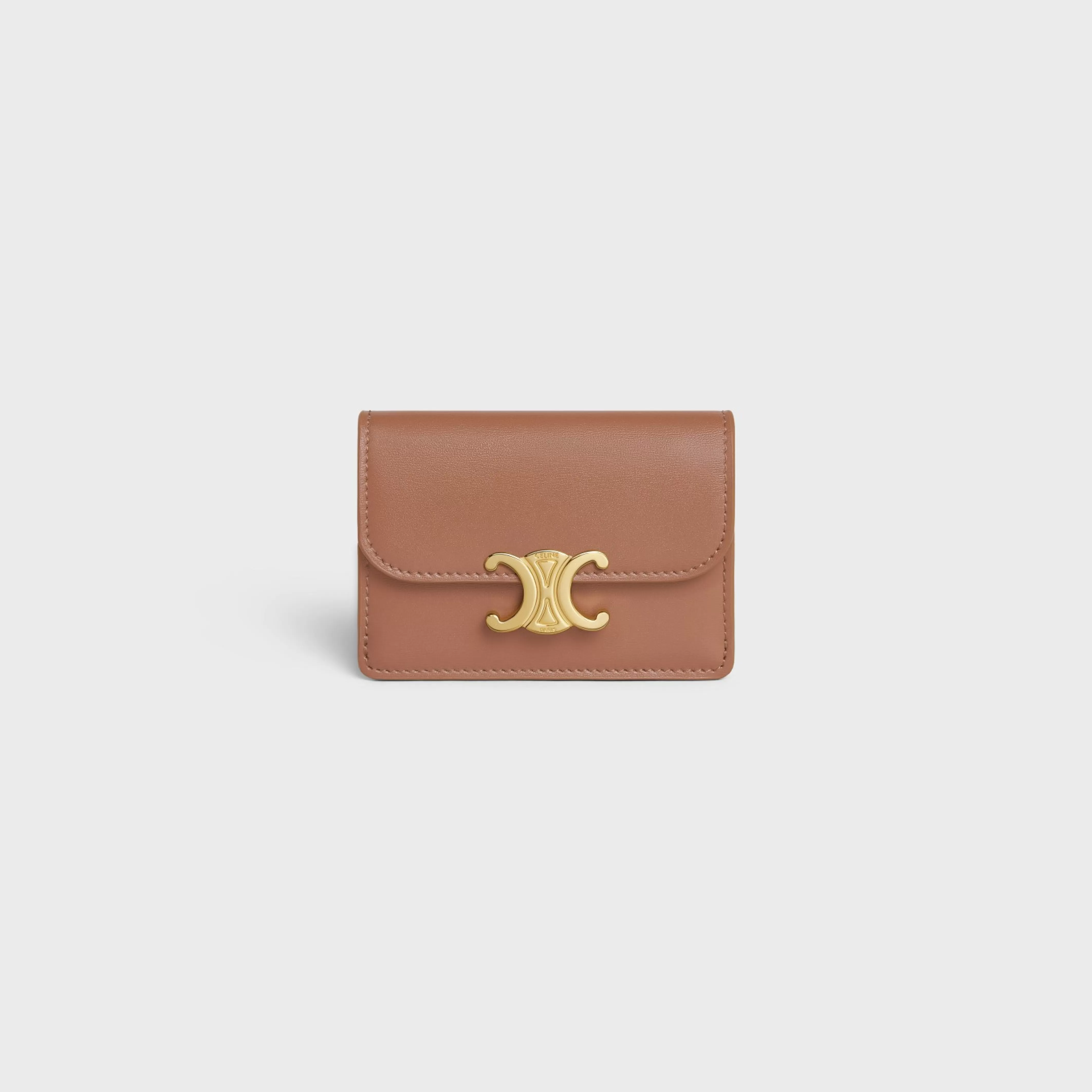 CARD HOLDER WITH FLAP TRIOMPHE in Shiny calfskin^CELINE Hot