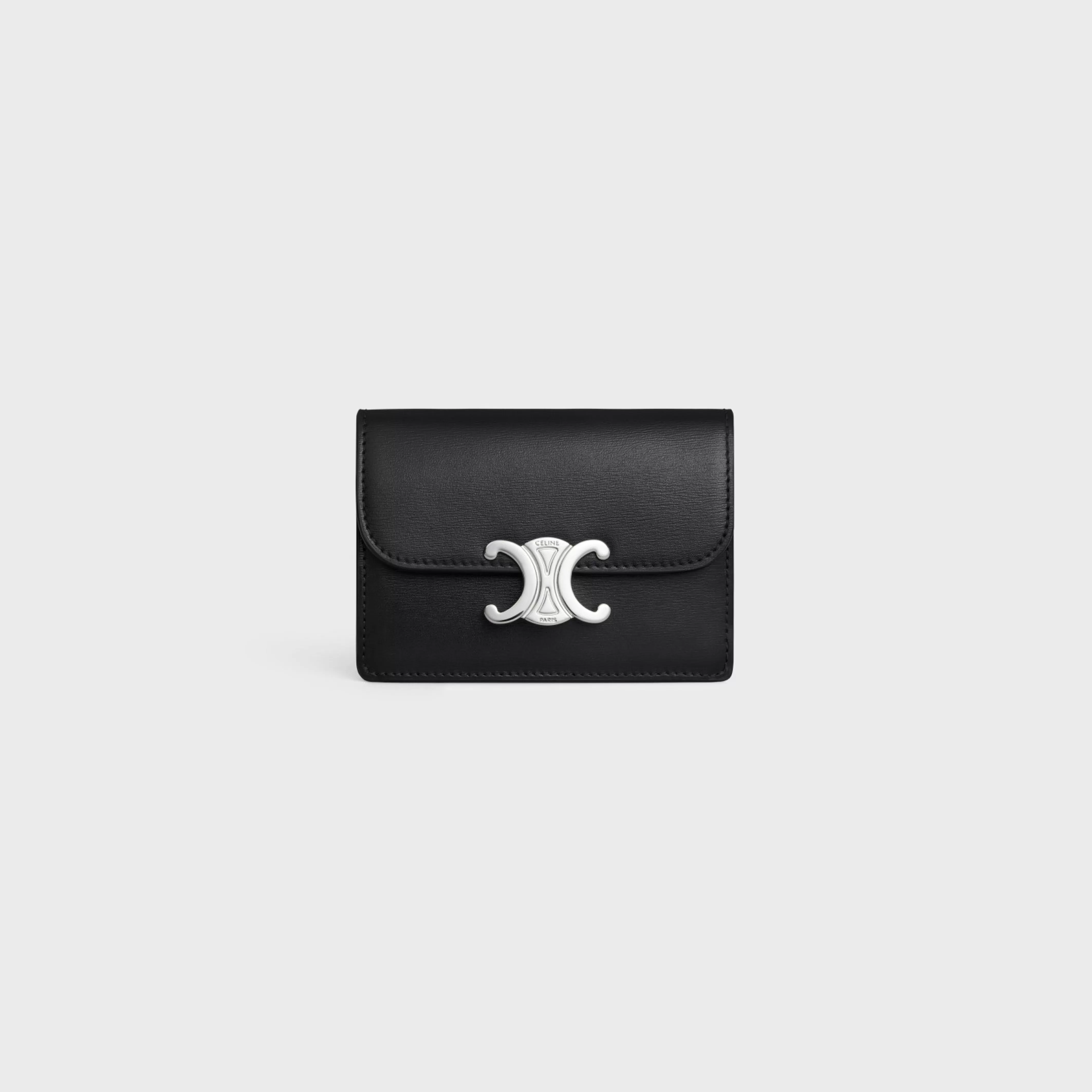 CARD HOLDER WITH FLAP TRIOMPHE in Shiny calfskin^CELINE Cheap