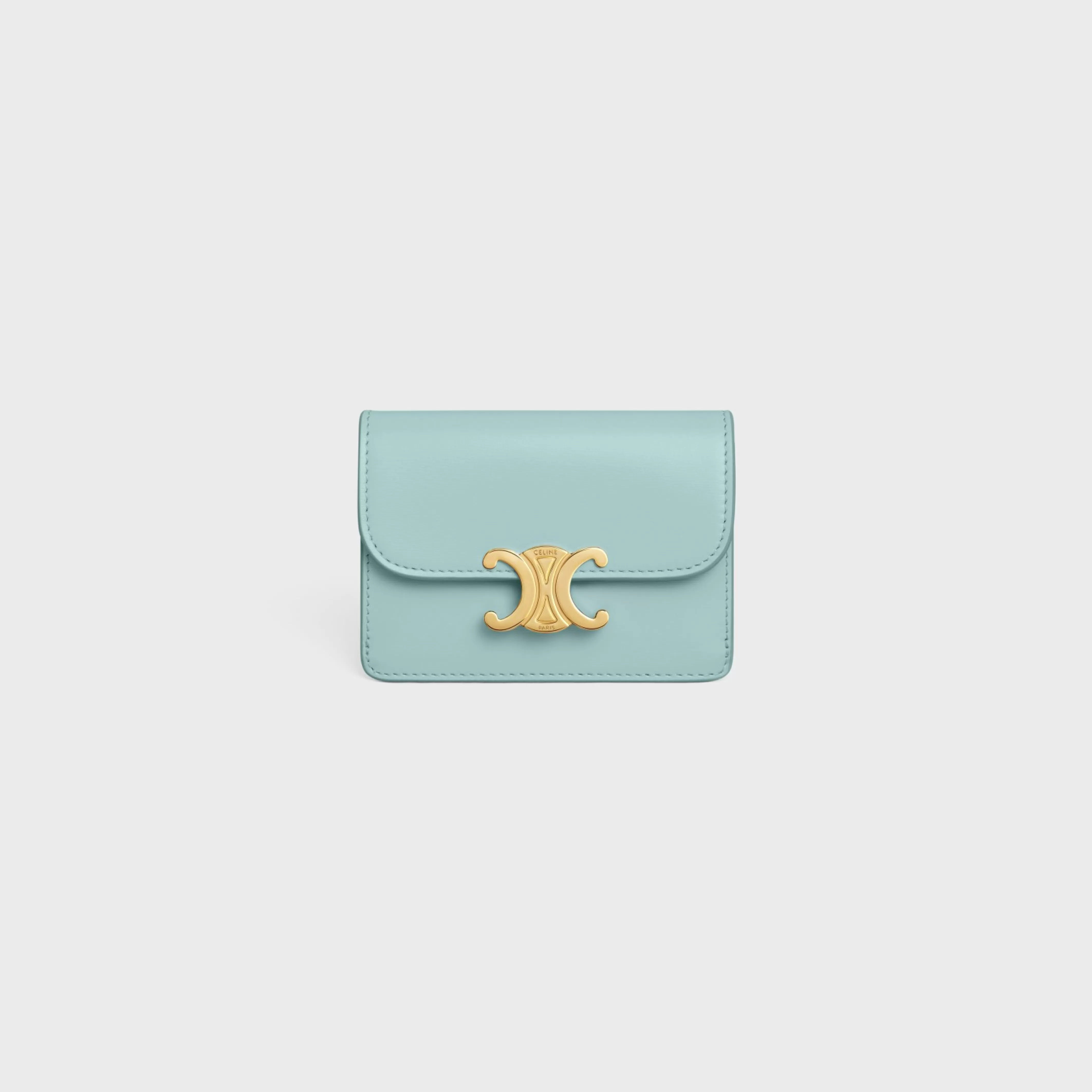 CARD HOLDER WITH FLAP TRIOMPHE in Shiny calfskin^CELINE Fashion