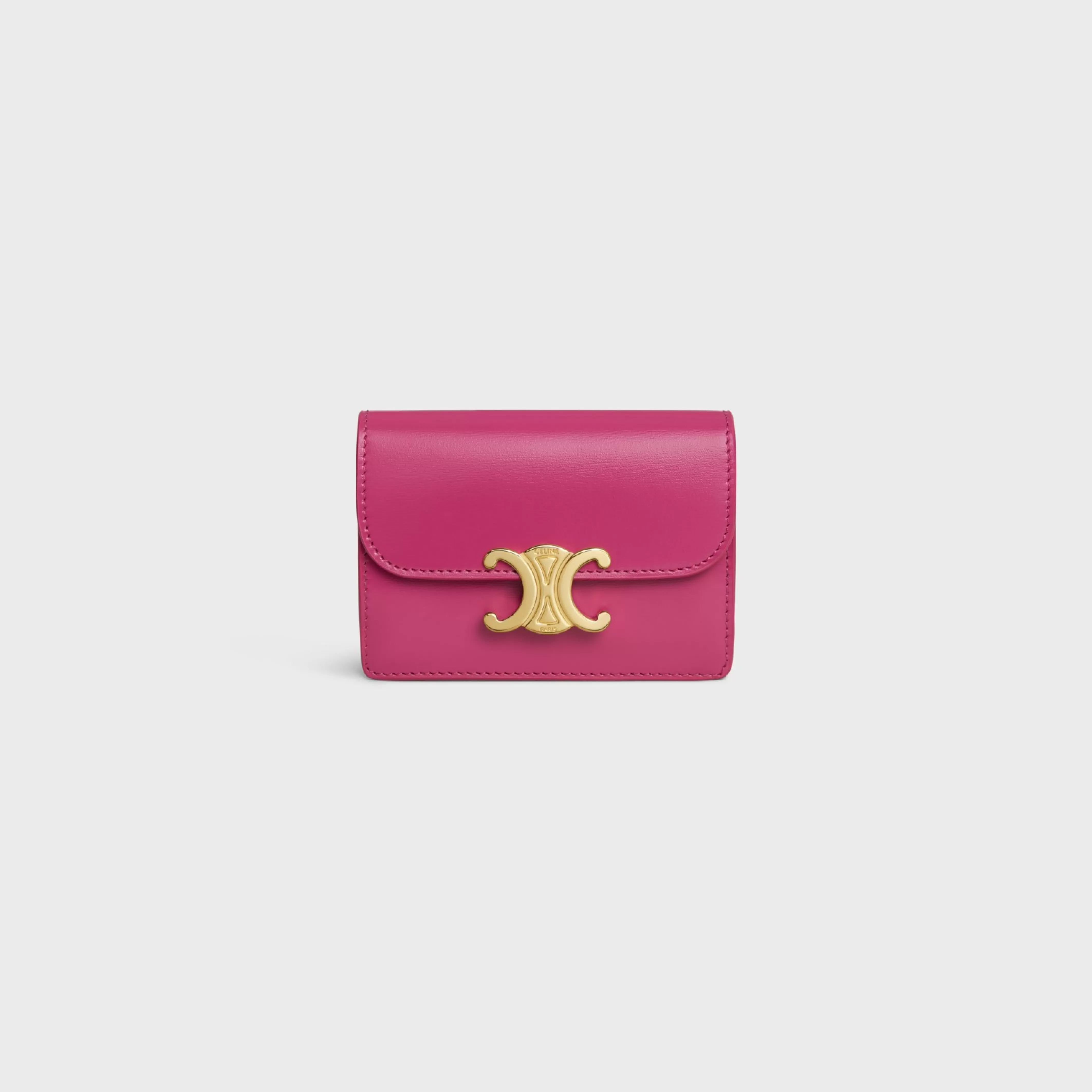 CARD HOLDER WITH FLAP TRIOMPHE in Shiny calfskin^CELINE Flash Sale