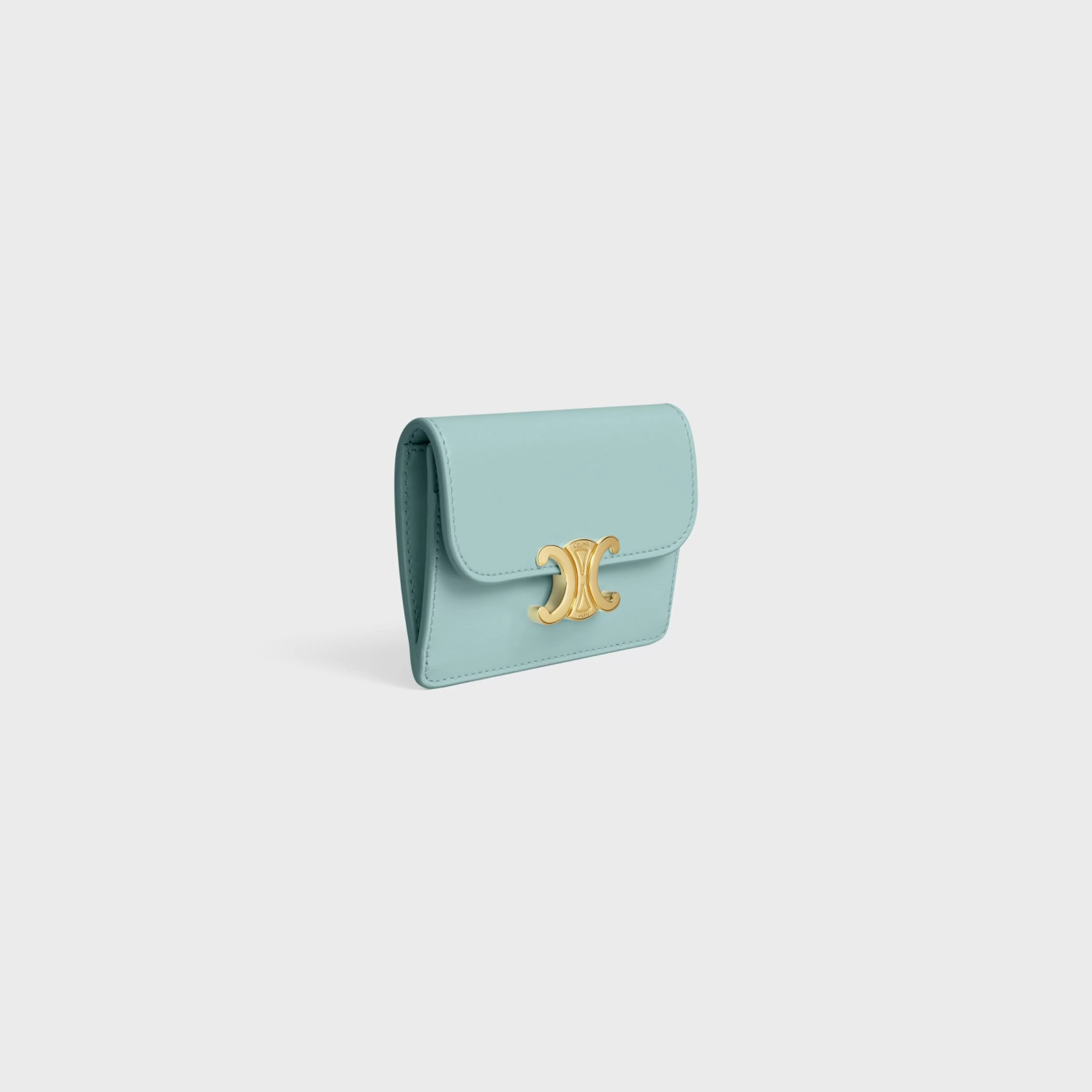 CARD HOLDER WITH FLAP TRIOMPHE in Shiny calfskin^CELINE Fashion