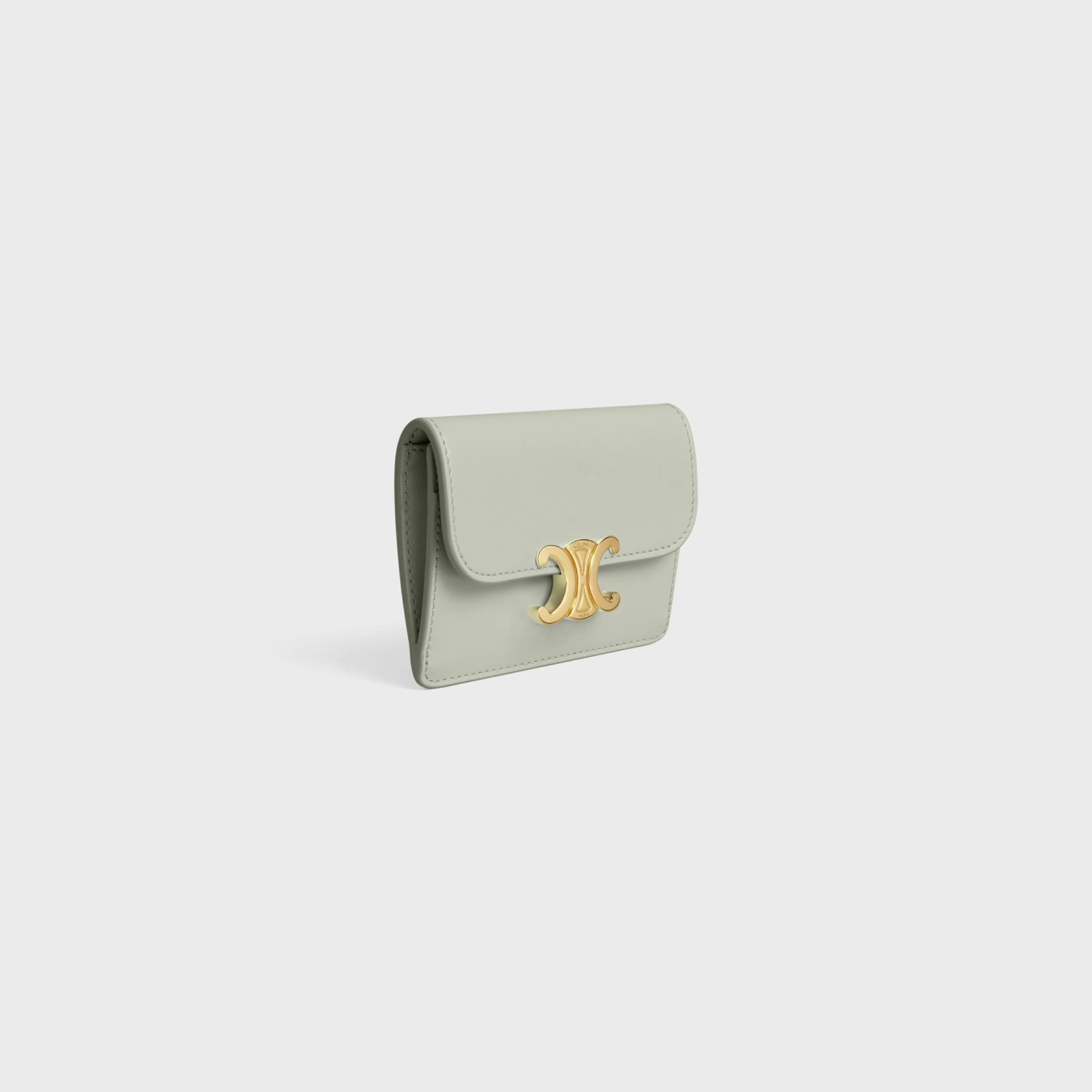 CARD HOLDER WITH FLAP TRIOMPHE in Shiny calfskin^CELINE Discount