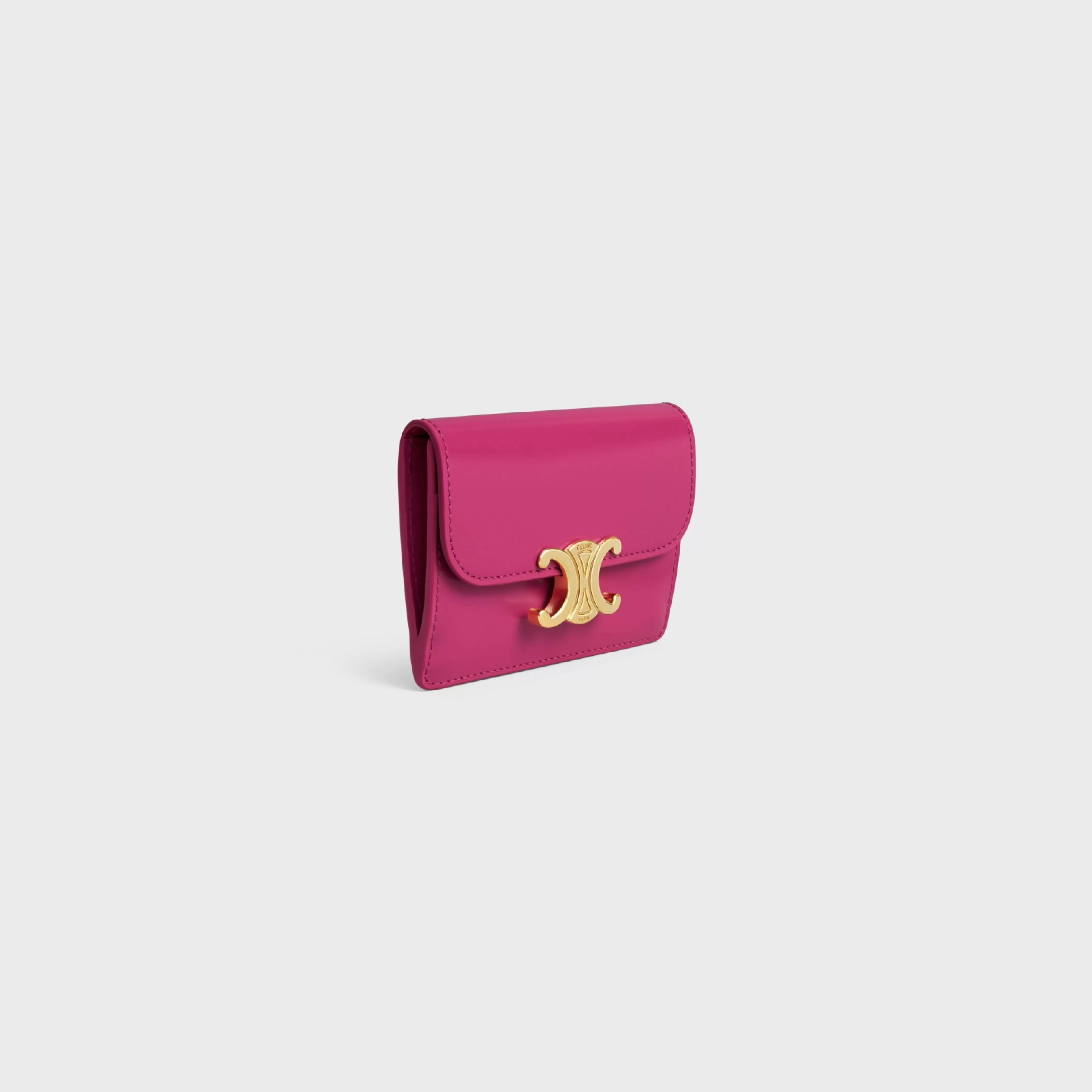 CARD HOLDER WITH FLAP TRIOMPHE in Shiny calfskin^CELINE Flash Sale