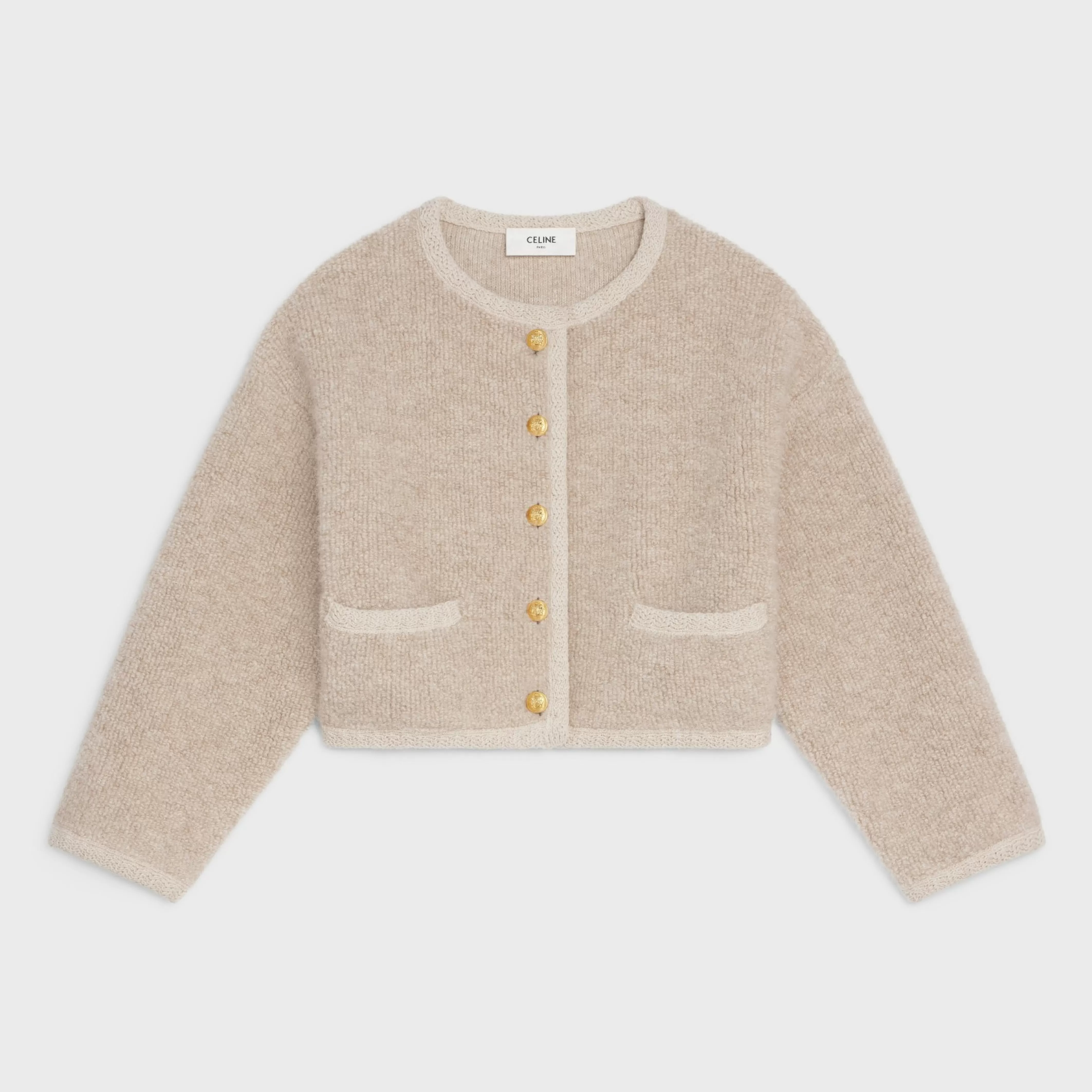 CARDIGAN JACKET IN ALPACA WOOL^CELINE Clearance