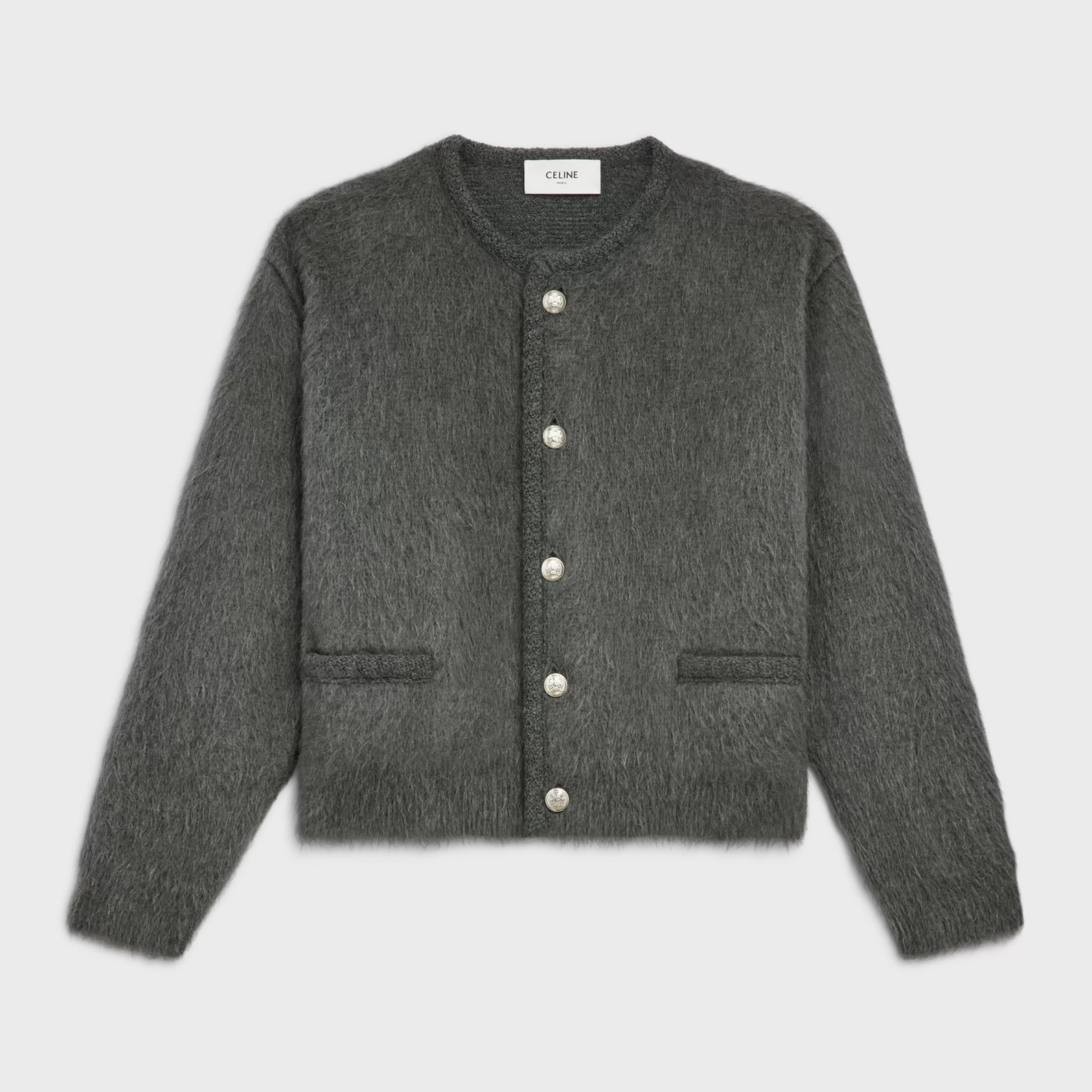 cardigan jacket in brushed mohair^CELINE New