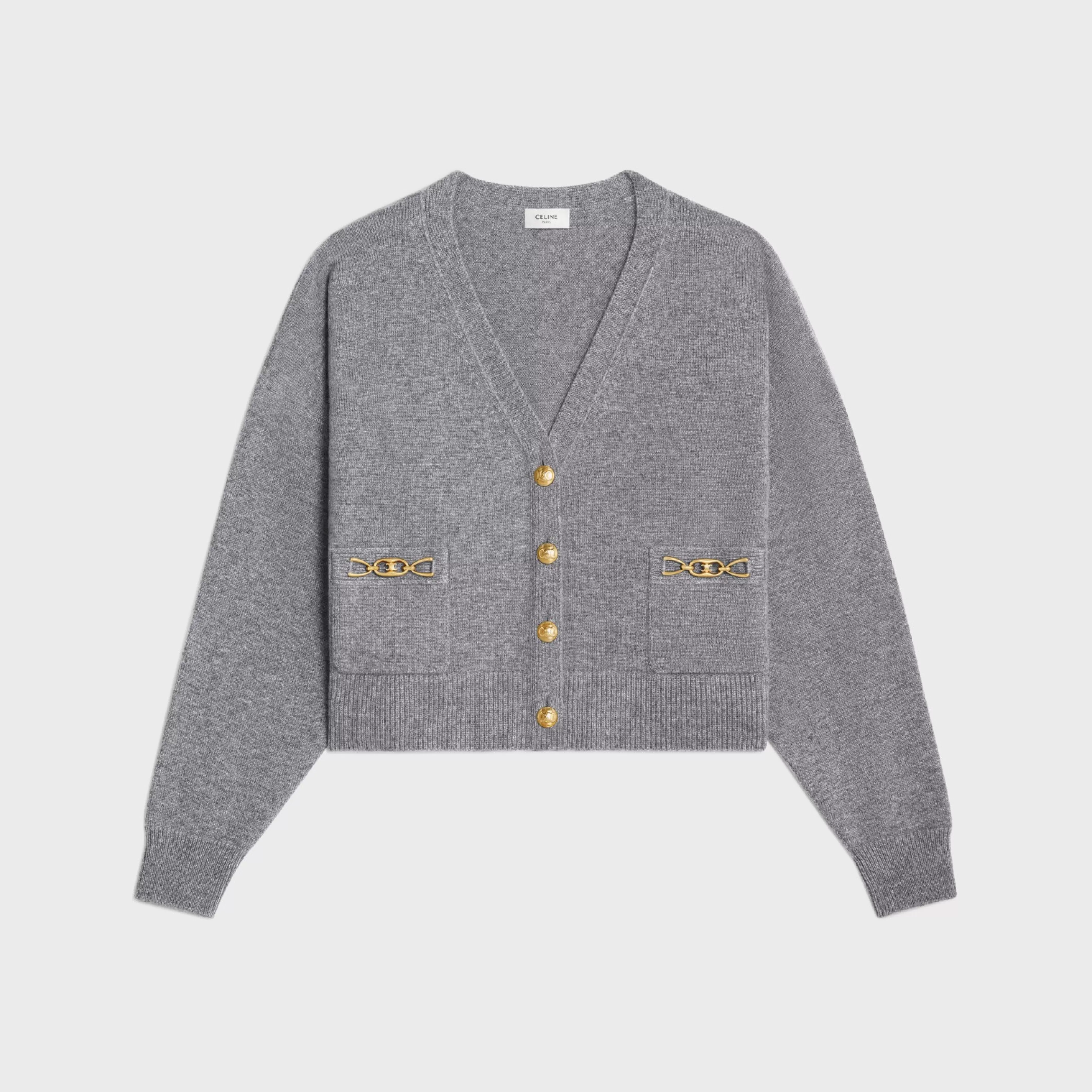 cardigan with gourmettes in heritage cashmere^CELINE Best