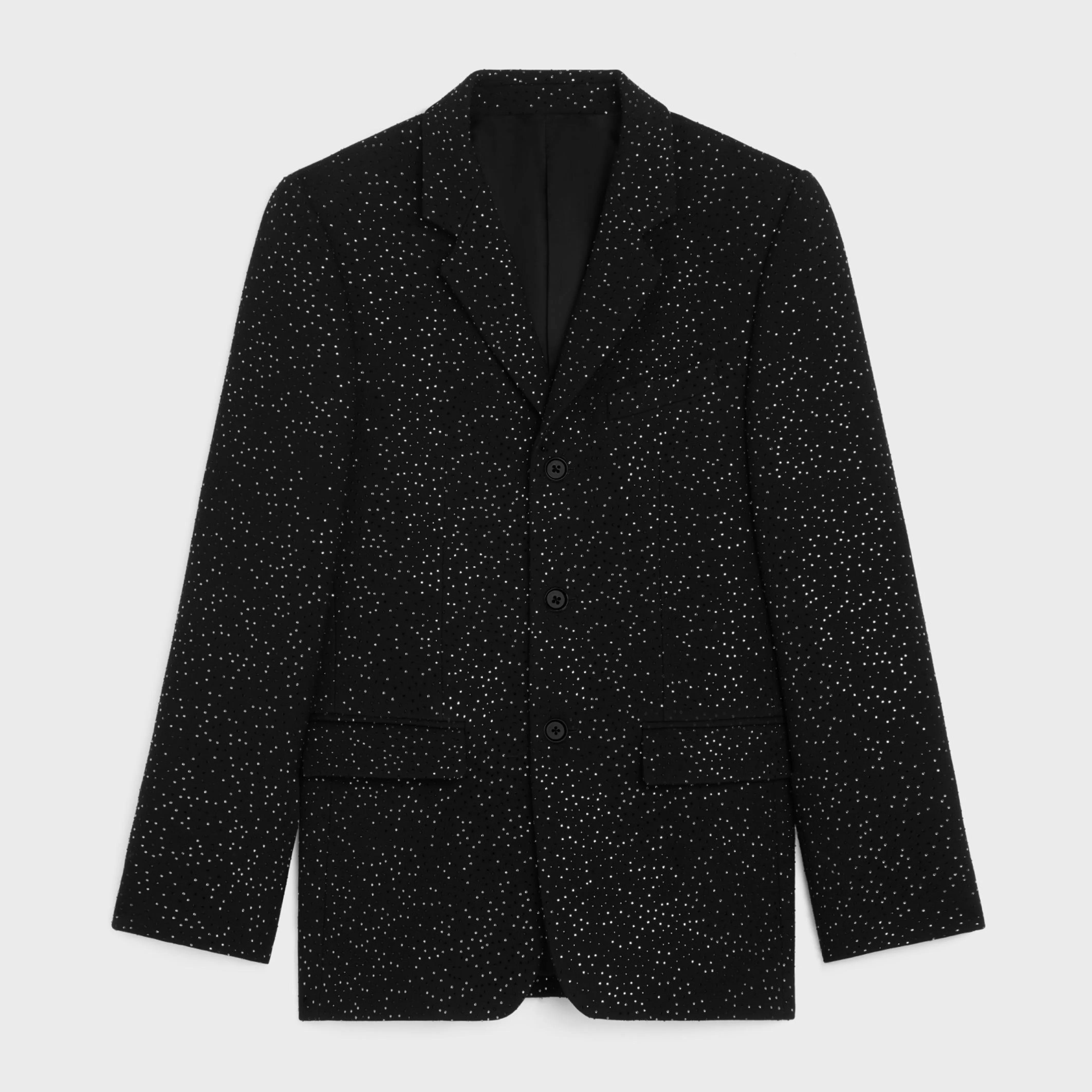 carnaby jacket with rhinestones in double-face wool^CELINE Hot