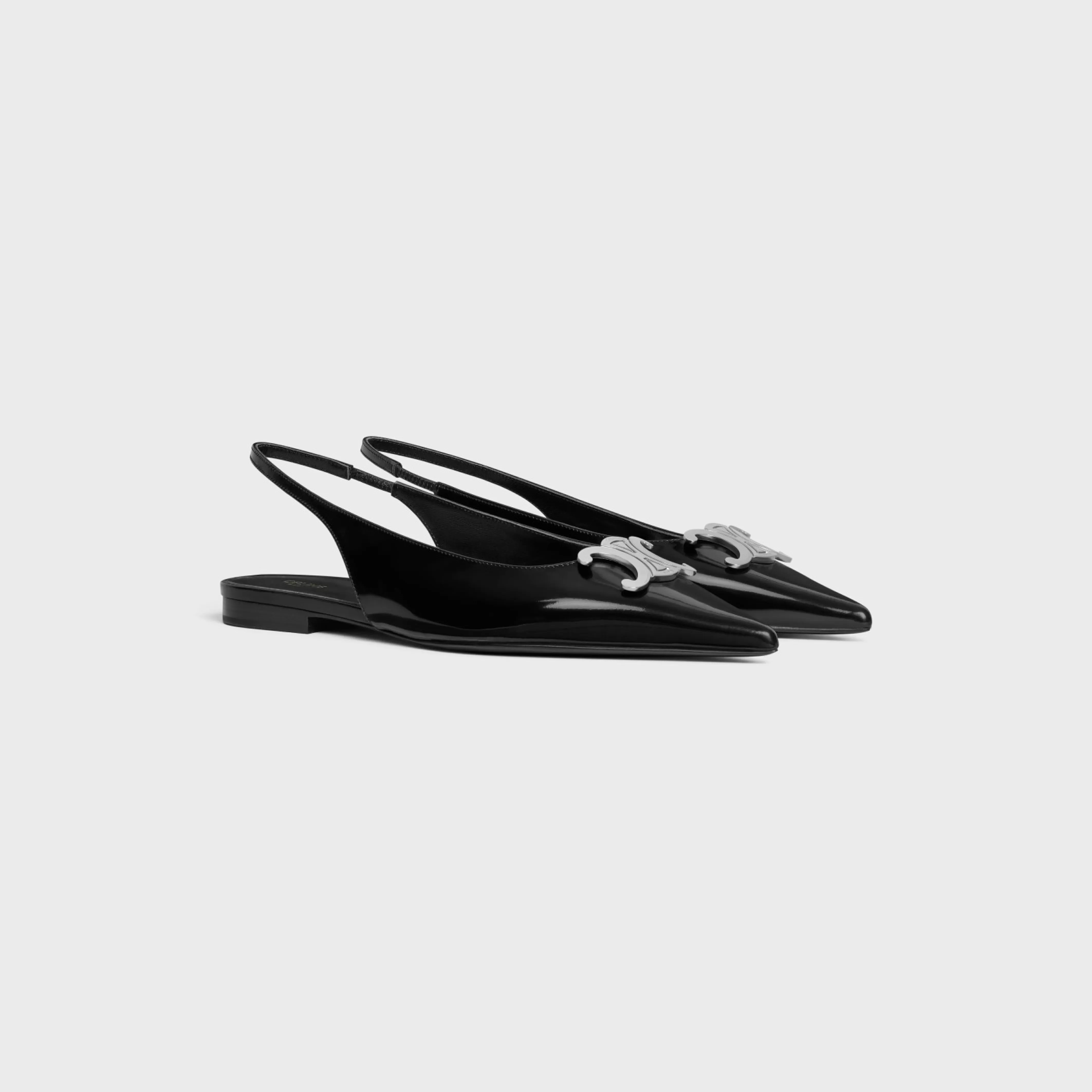 ALMA TRIOMPHE FLAT SLINGBACK in GLOSSY CALFSKIN^CELINE Discount