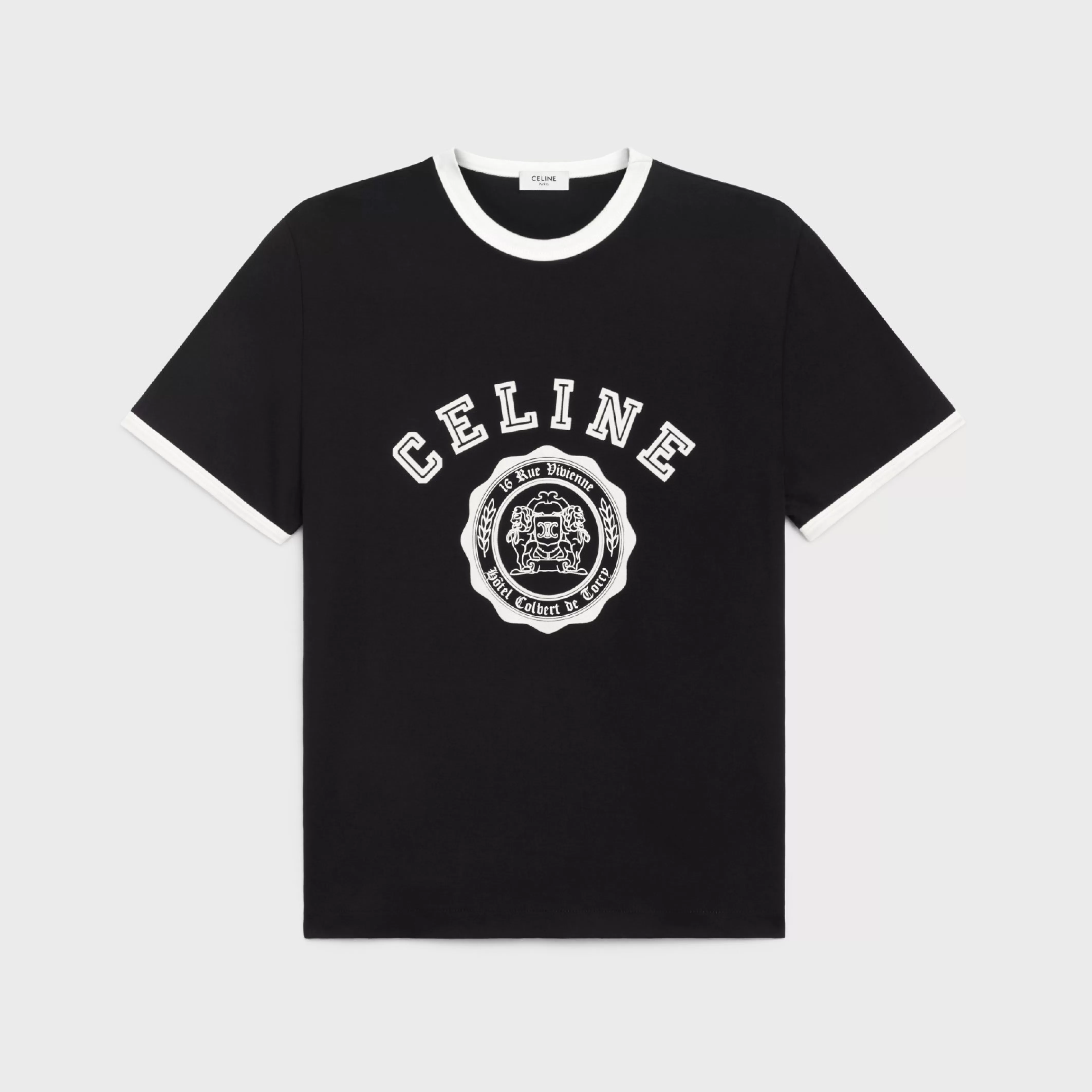 blason loose t-shirt in cotton jersey^CELINE Cheap