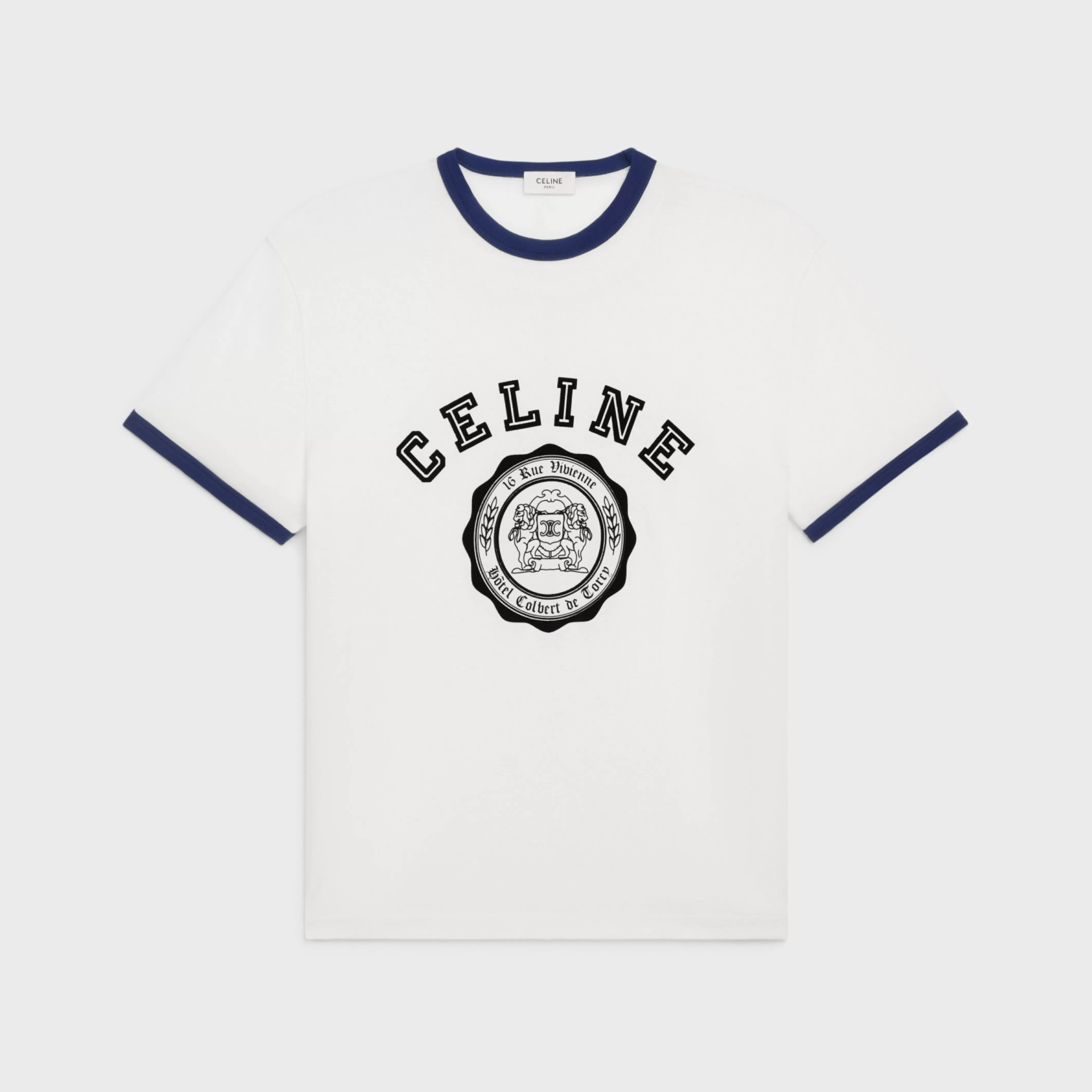 blason loose t-shirt in cotton jersey^CELINE Clearance