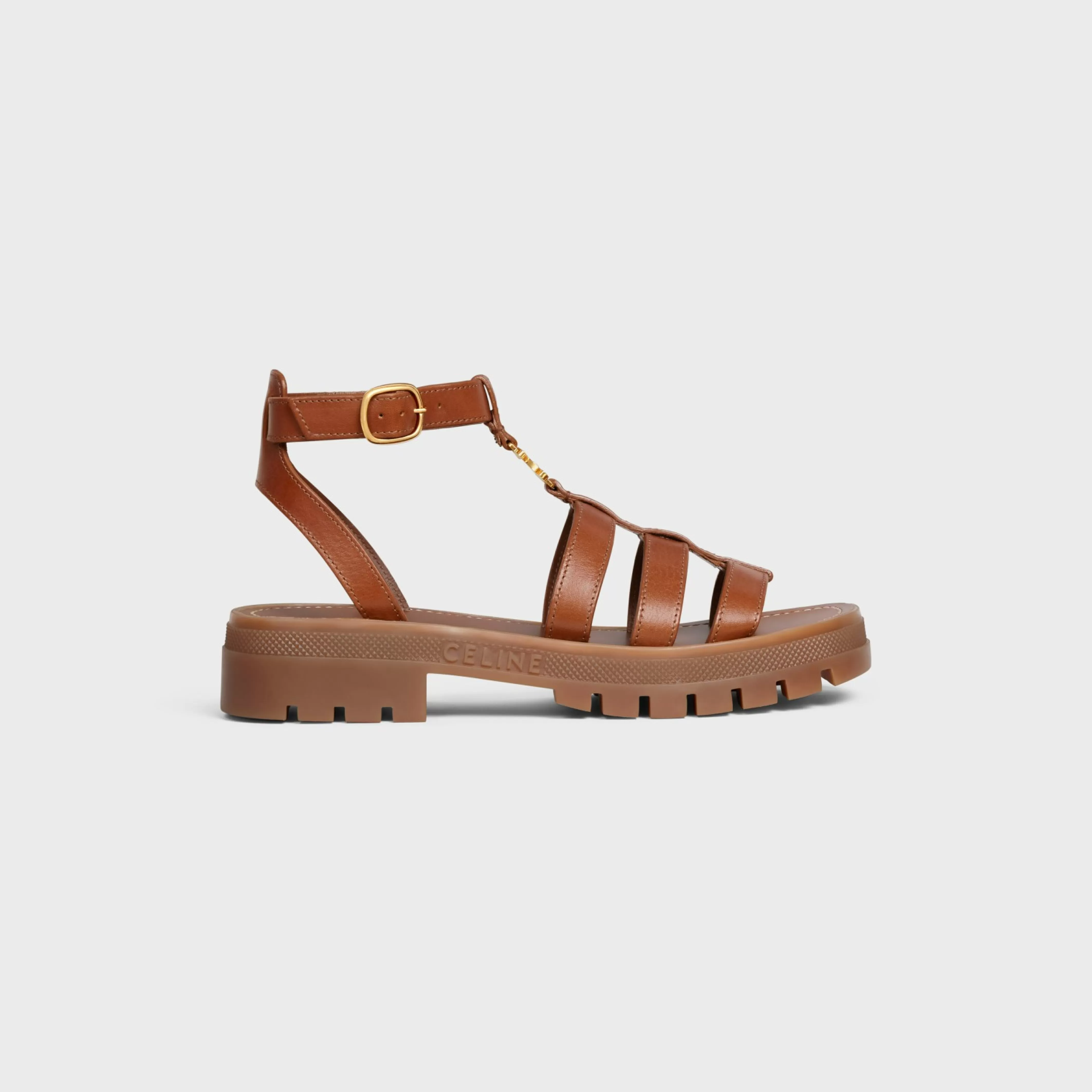 CLEA TRIOMPHE GLADIATOR SANDAL in CALFSKIN - VEGETAL NING^CELINE Discount