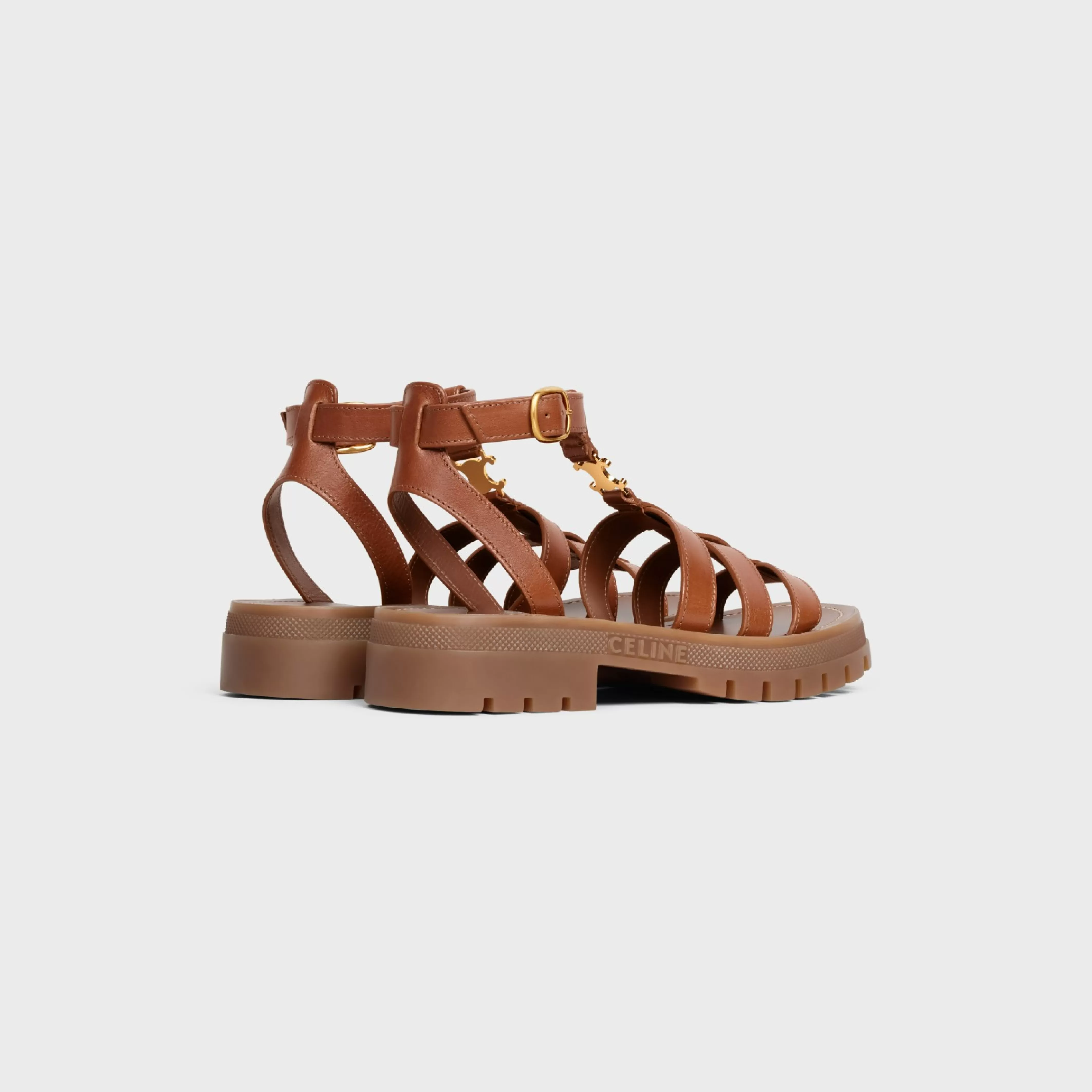 CLEA TRIOMPHE GLADIATOR SANDAL in CALFSKIN - VEGETAL NING^CELINE Discount