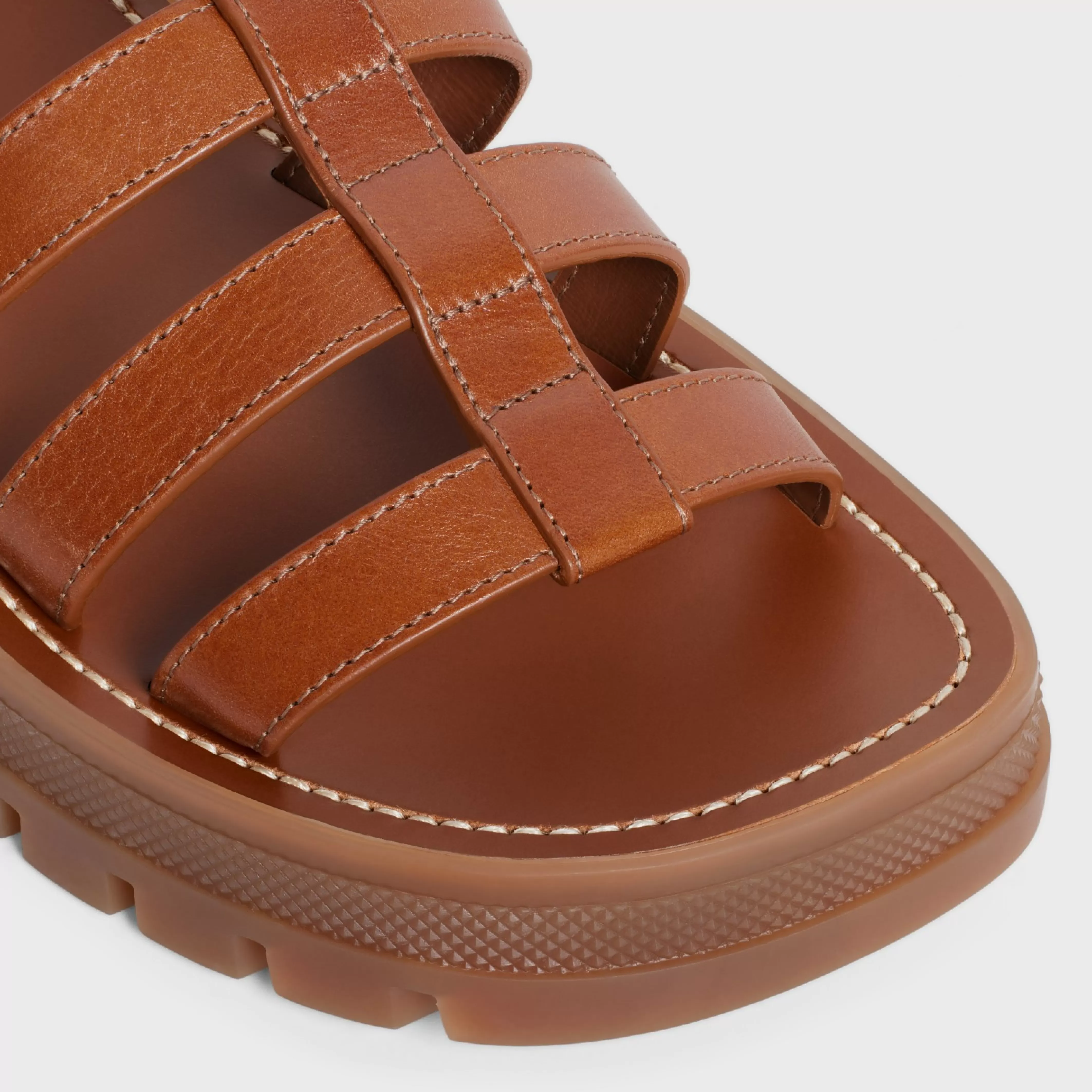 CLEA TRIOMPHE GLADIATOR SANDAL in CALFSKIN - VEGETAL NING^CELINE Discount