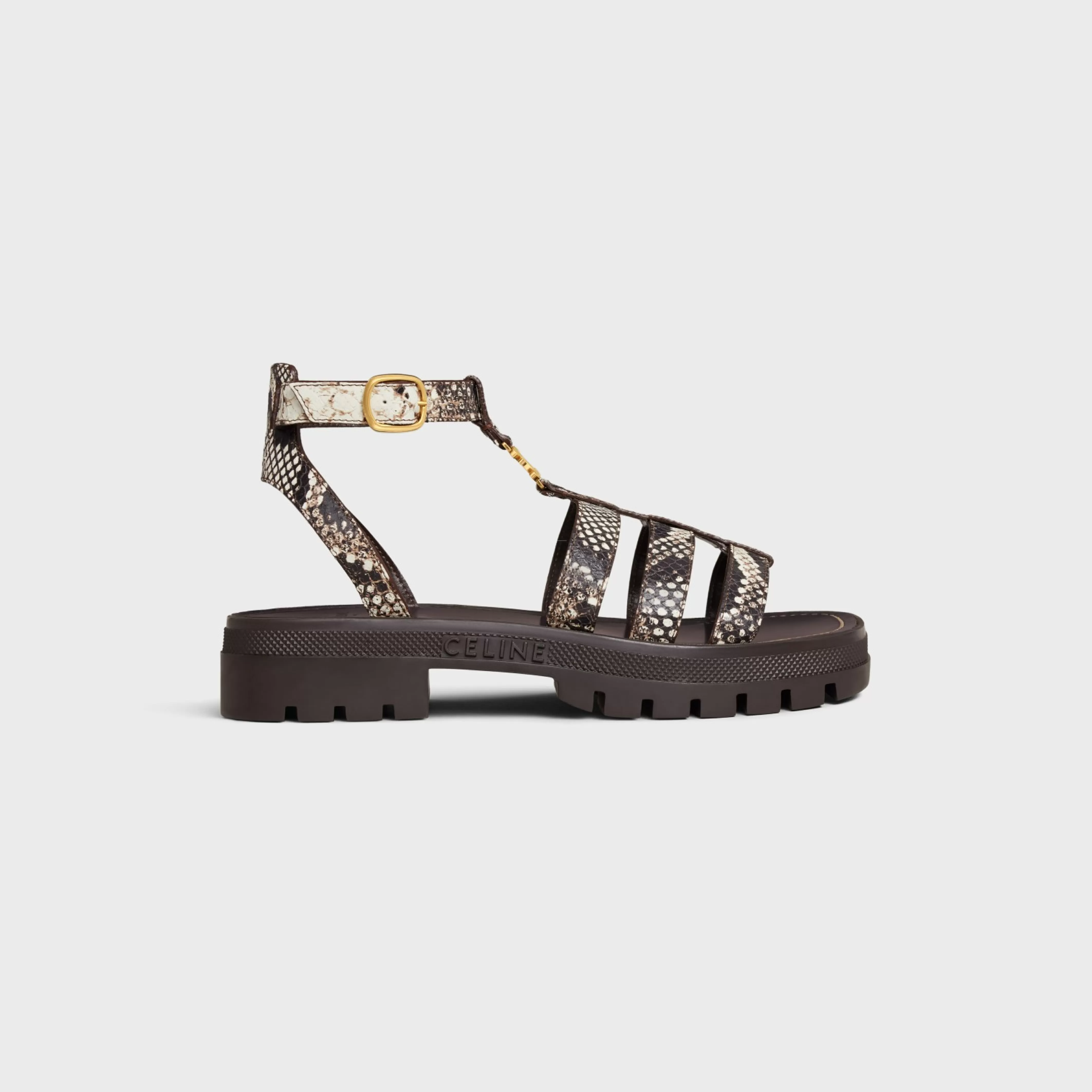 CLEA TRIOMPHE GLADIATOR SANDAL in Python Stamped Goatskin^CELINE Best Sale